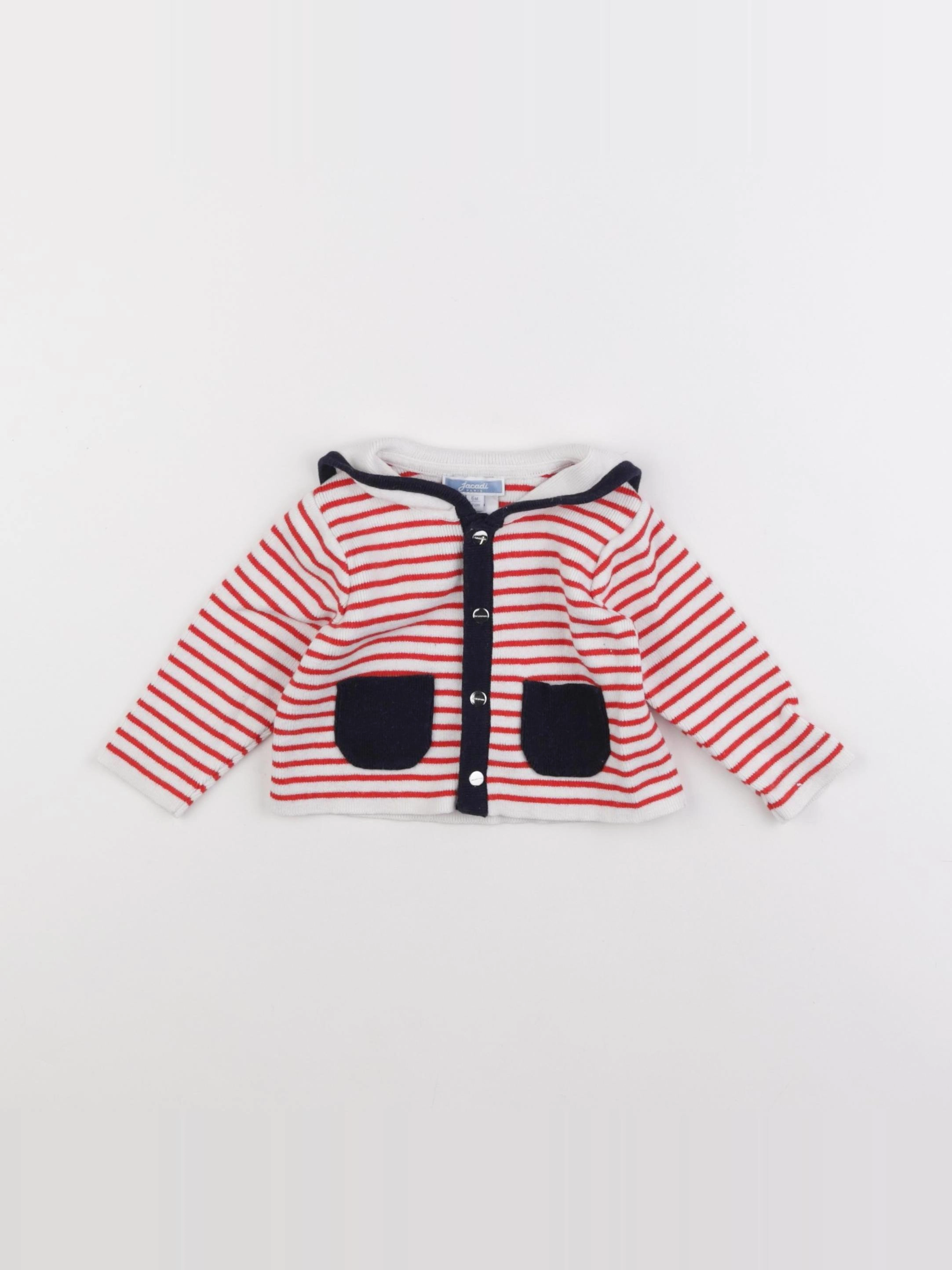 Jacadi - gilet blanc - 6 mois