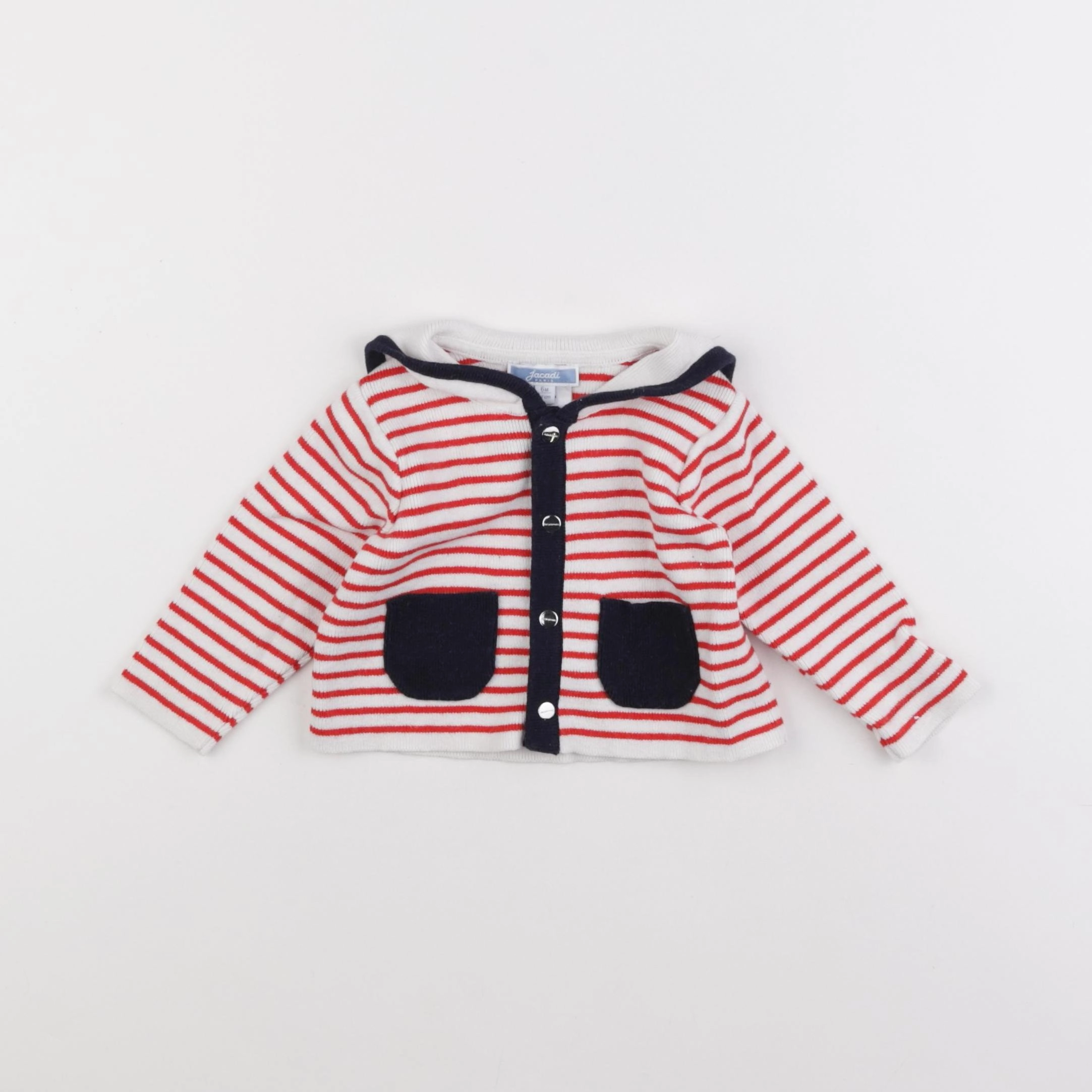 Jacadi - gilet blanc - 6 mois