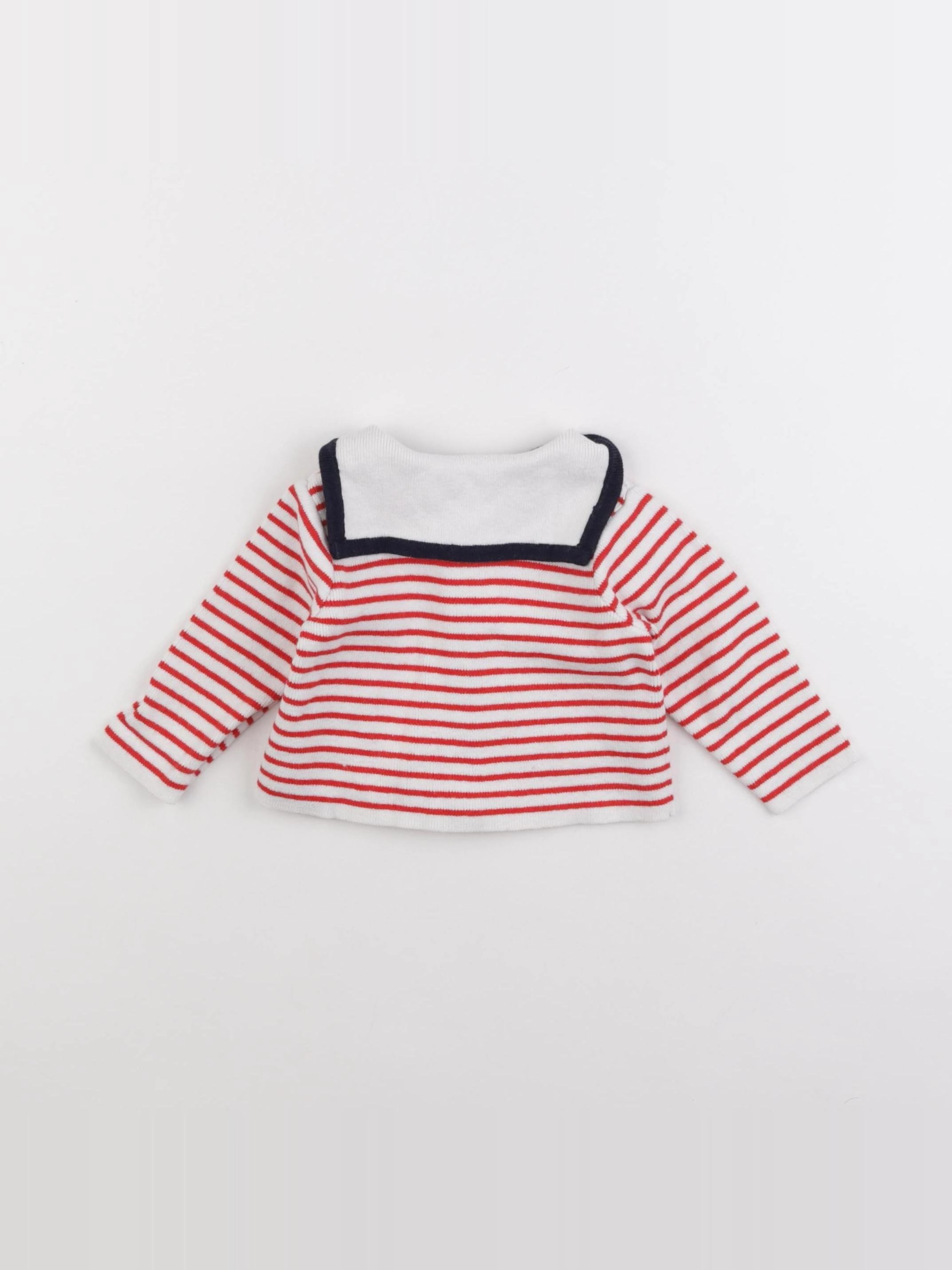 Jacadi - gilet blanc - 6 mois