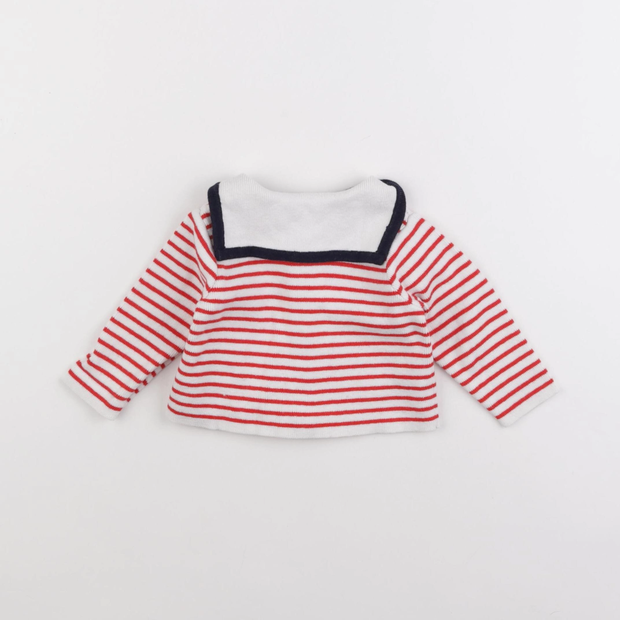 Jacadi - gilet blanc - 6 mois