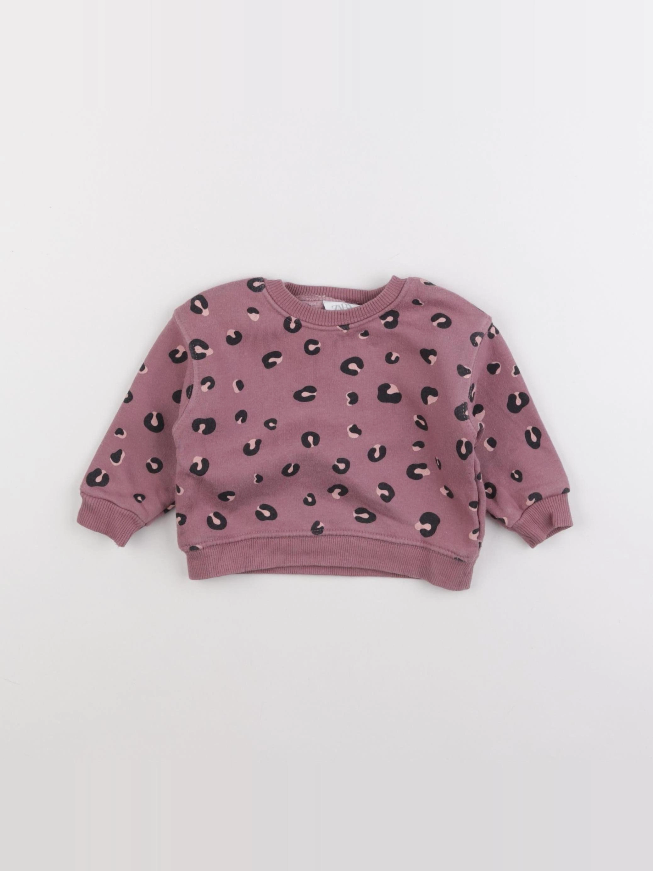 Zara - sweat rose - 3/6 mois