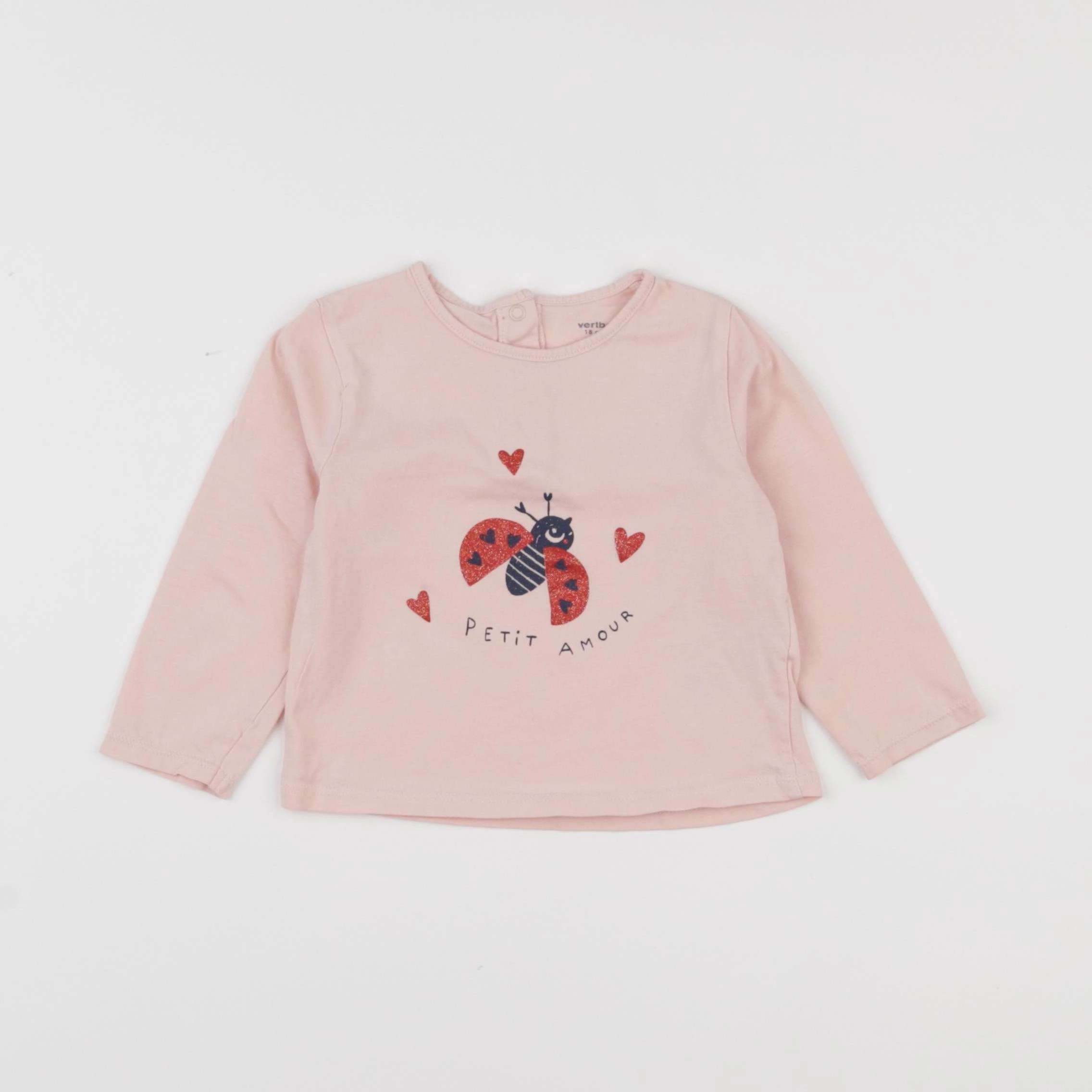 Vertbaudet - tee-shirt rose - 18 mois