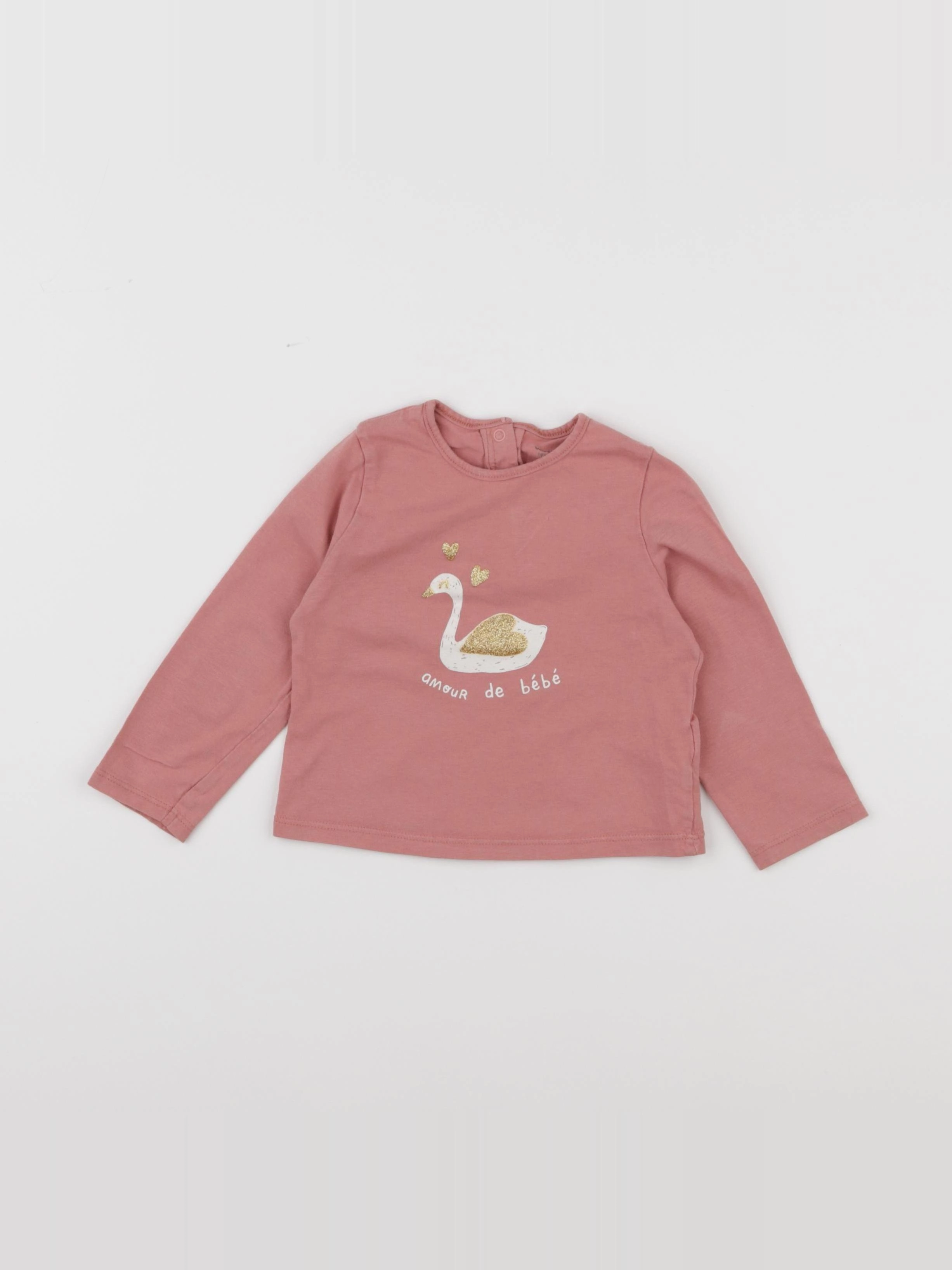 Vertbaudet - tee-shirt rose - 18 mois