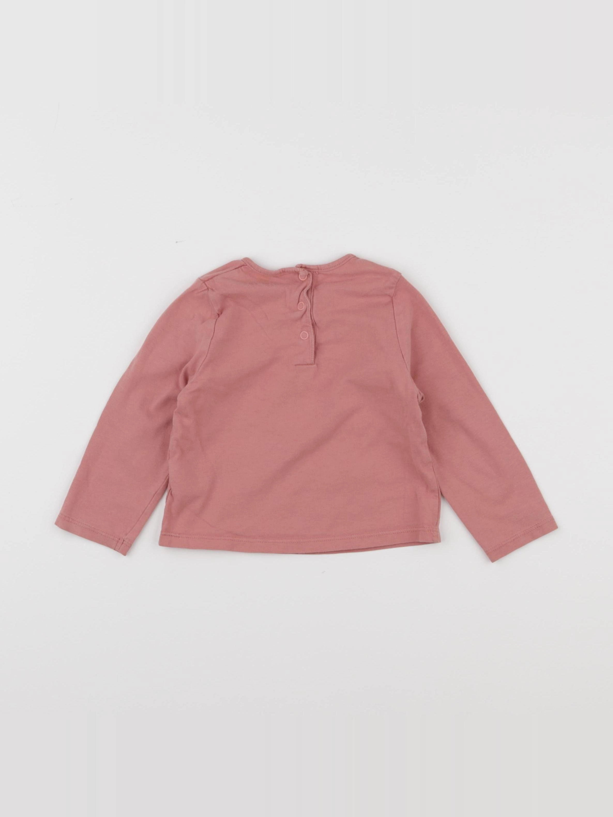 Vertbaudet - tee-shirt rose - 18 mois