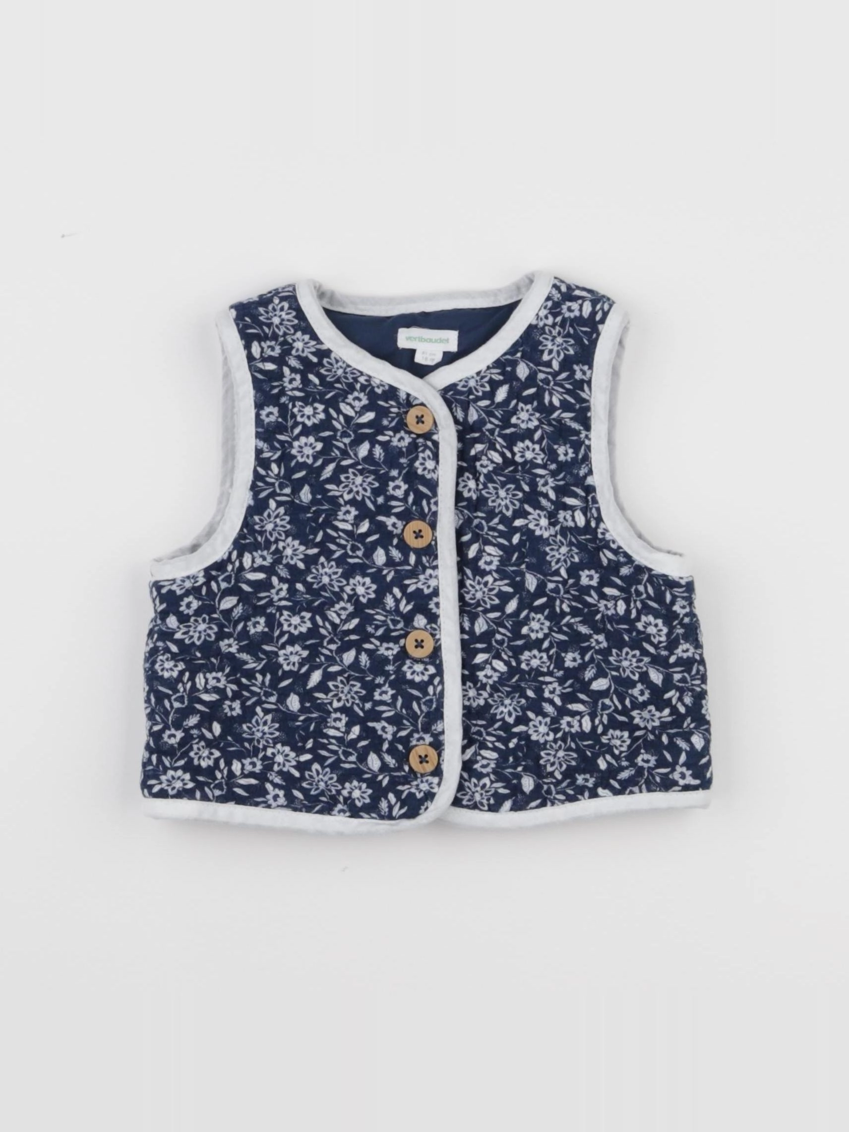 Vertbaudet - gilet bleu - 18 mois