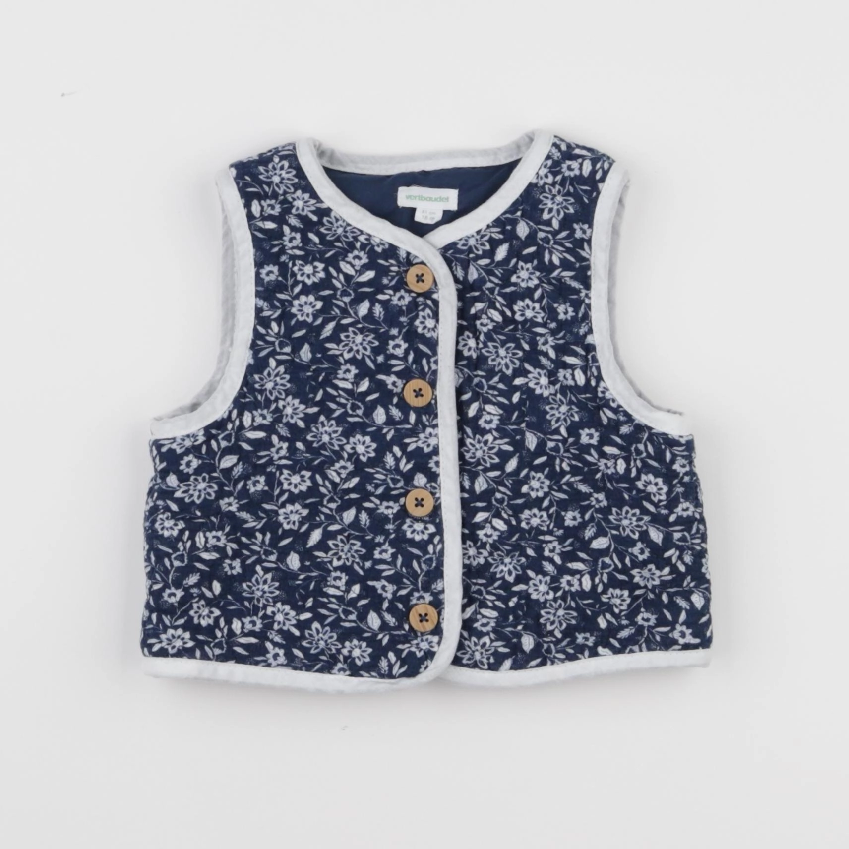 Vertbaudet - gilet bleu - 18 mois