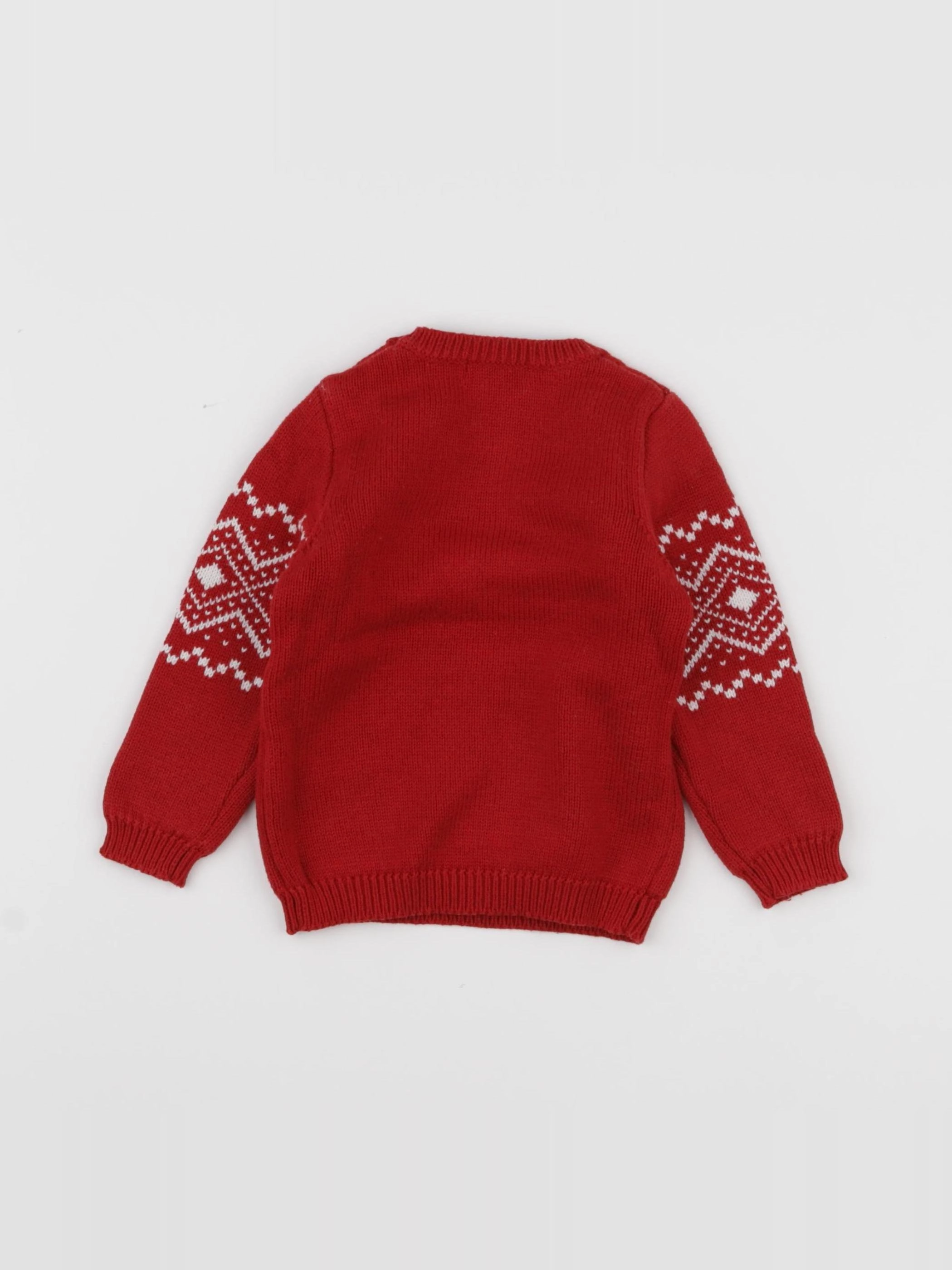 Vertbaudet - pull rouge - 18 mois