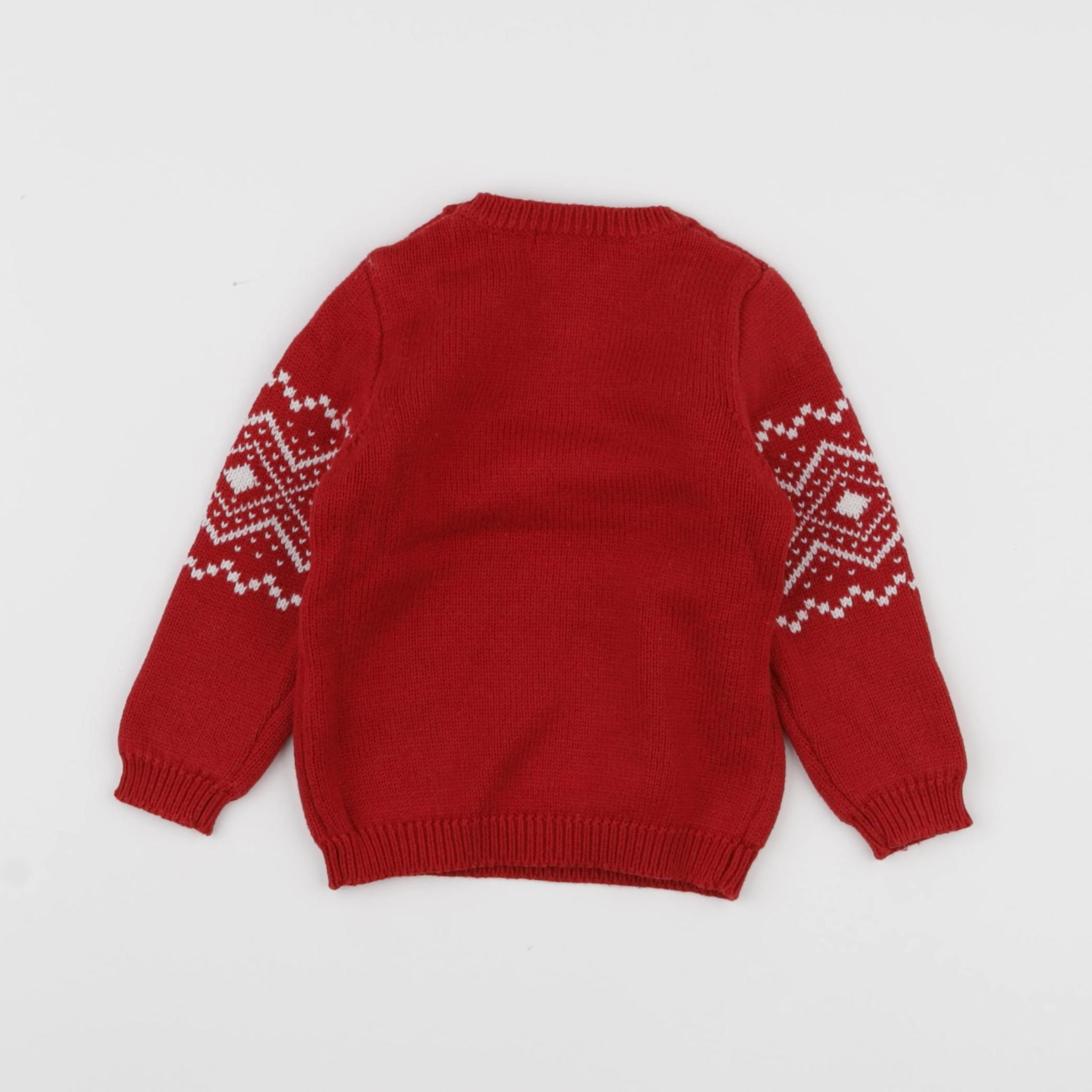 Vertbaudet - pull rouge - 18 mois