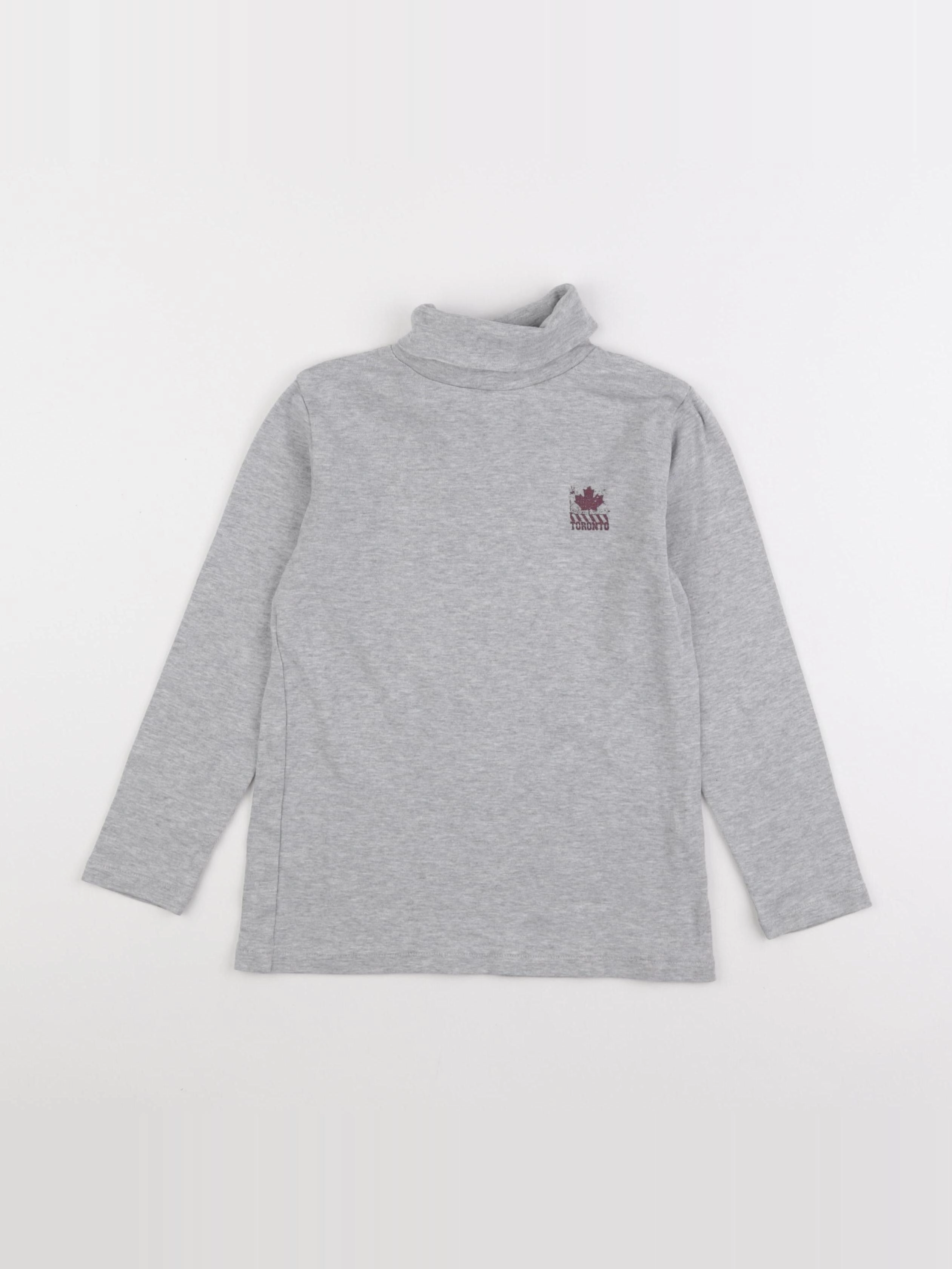Vertbaudet - sous-pull gris - 8 ans