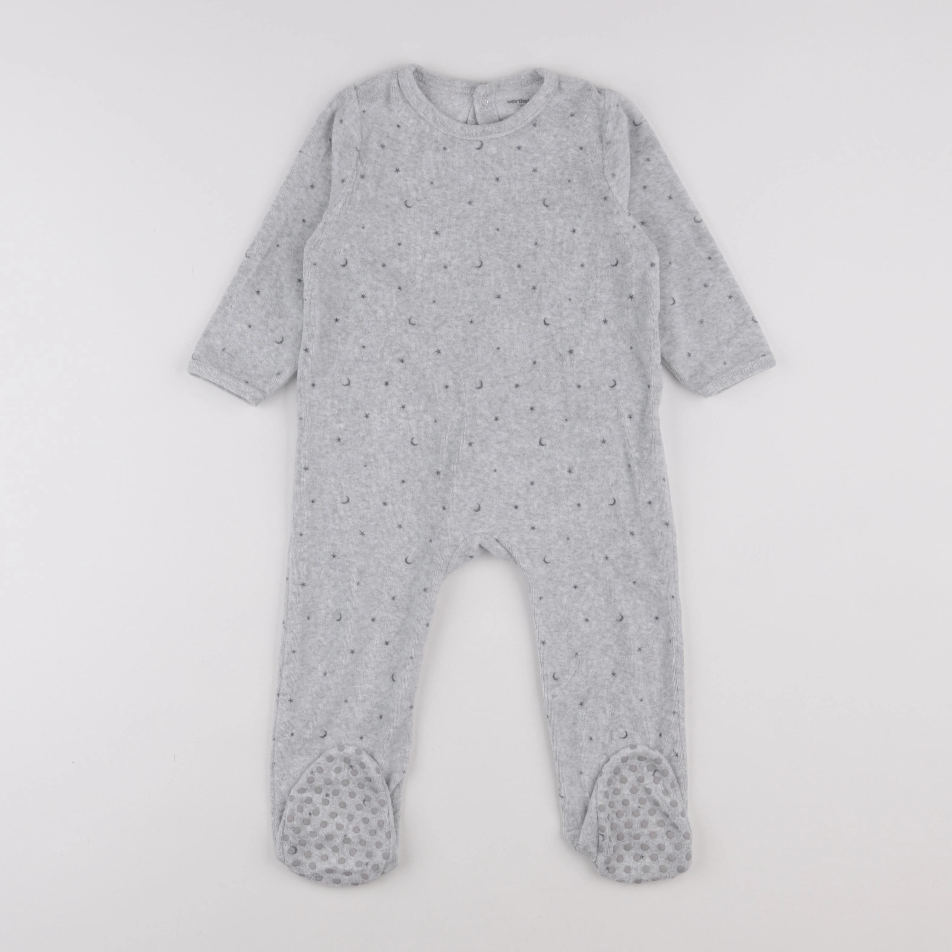 Vertbaudet - pyjama velours gris - 2 ans