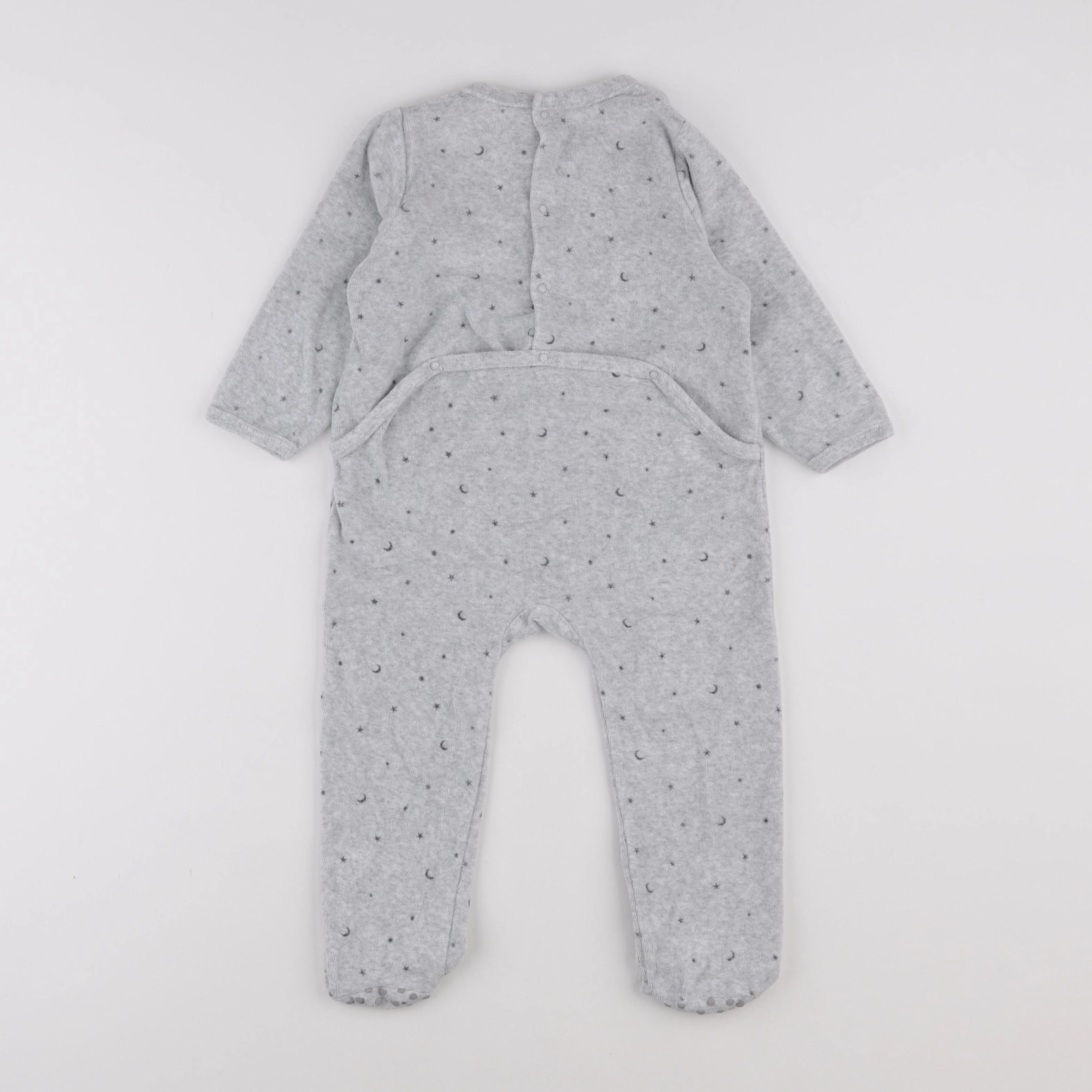 Vertbaudet - pyjama velours gris - 2 ans