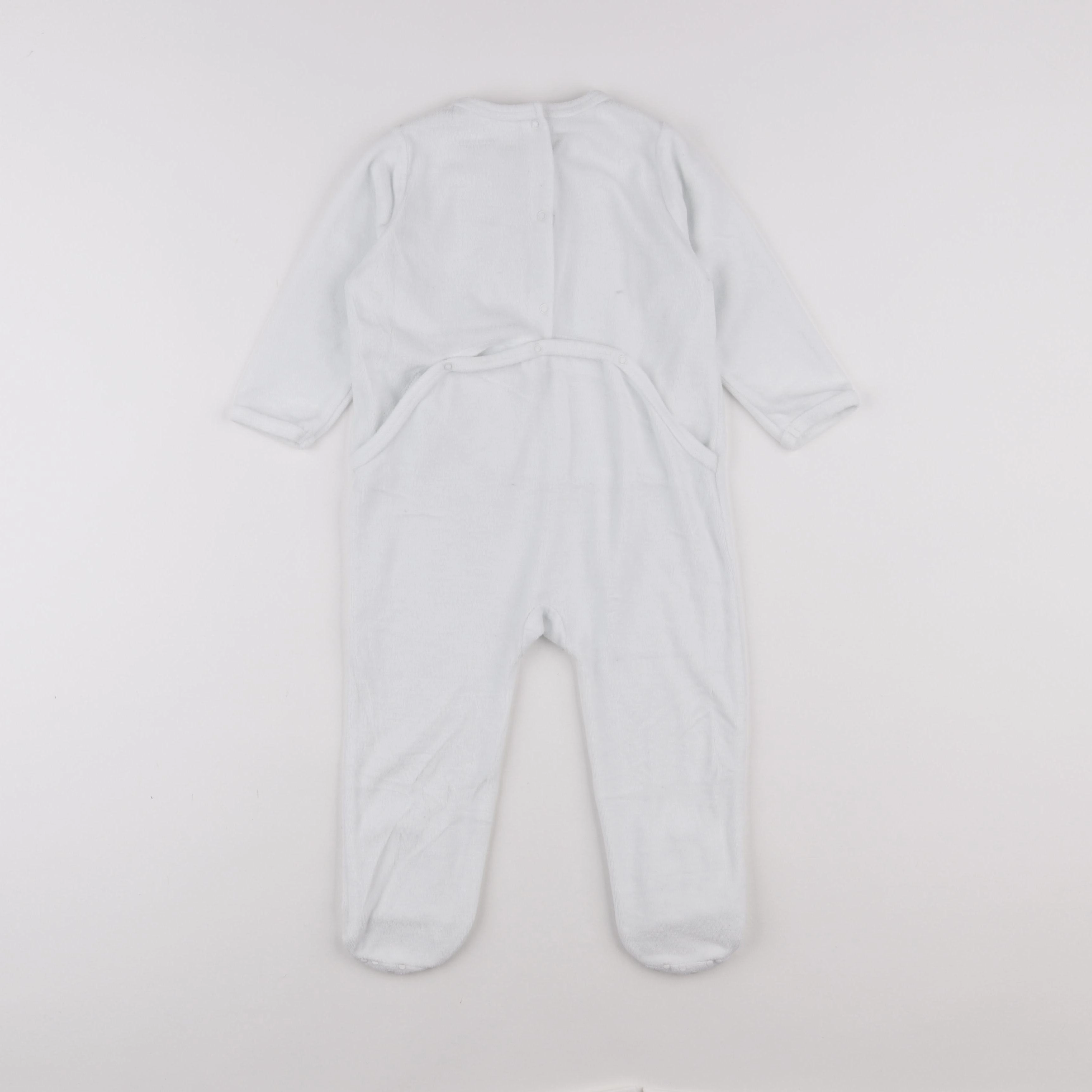 Vertbaudet - pyjama velours blanc - 2 ans