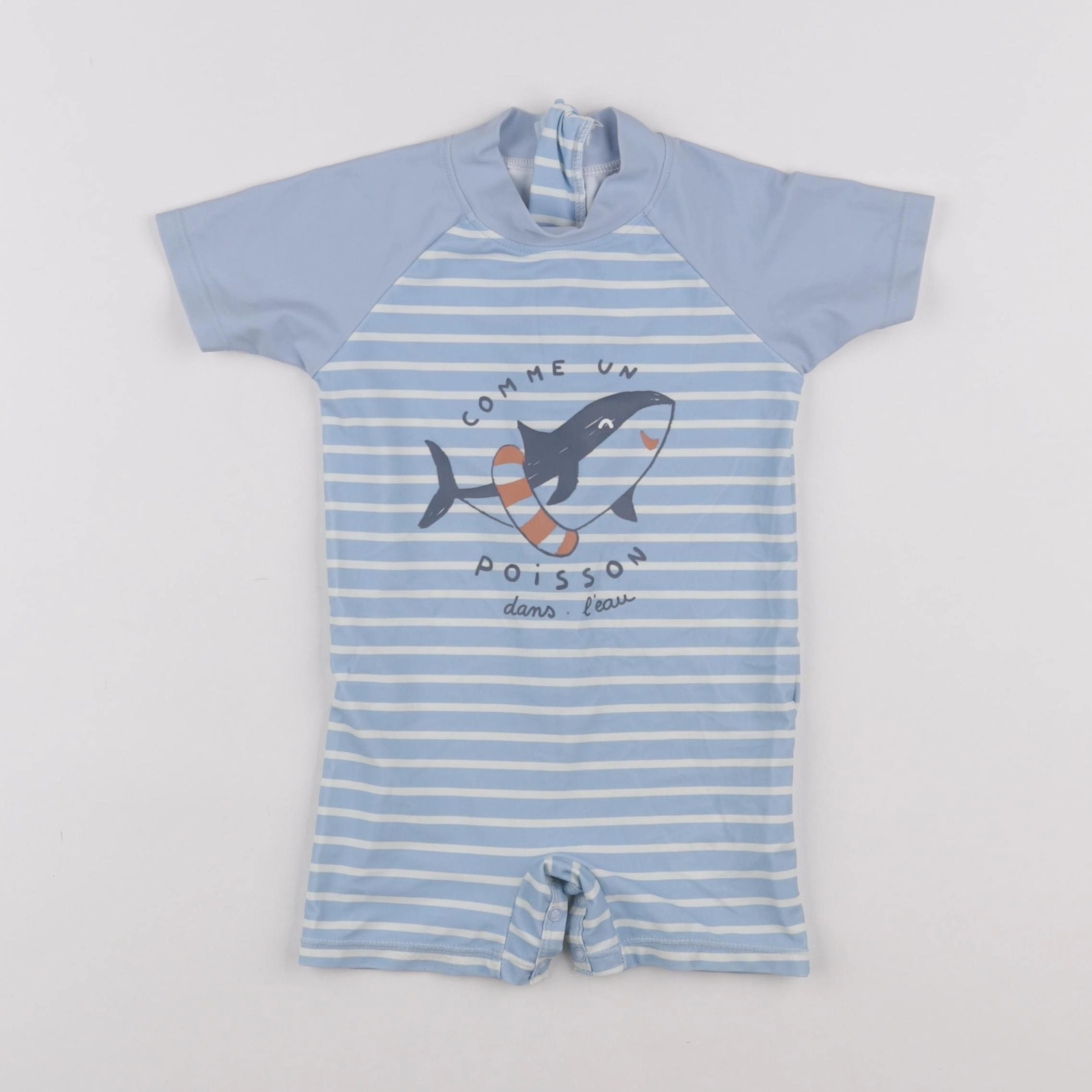 Vertbaudet - combi de bain bleu - 2 ans