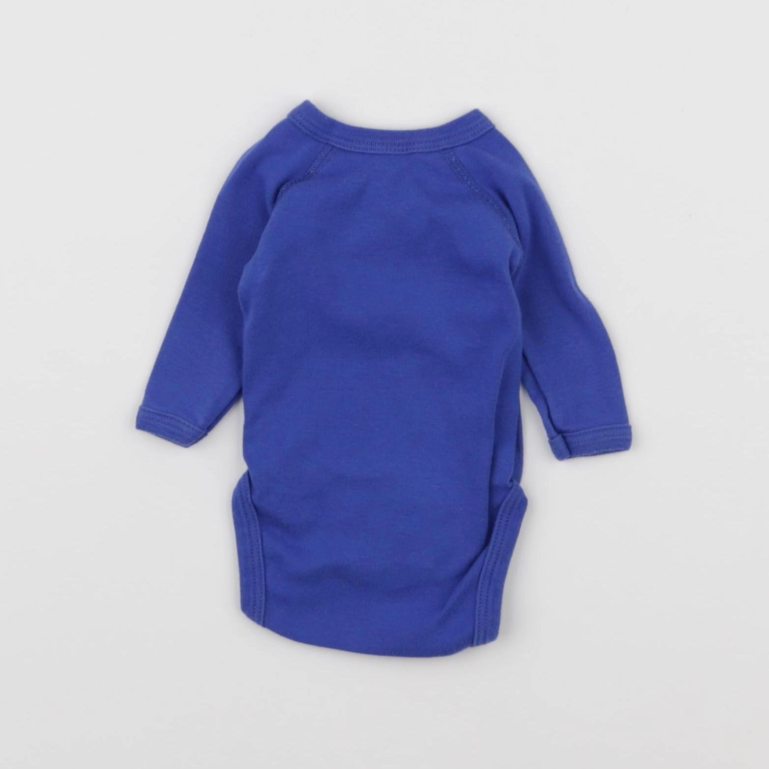 Petit Bateau - body bleu - 0 mois