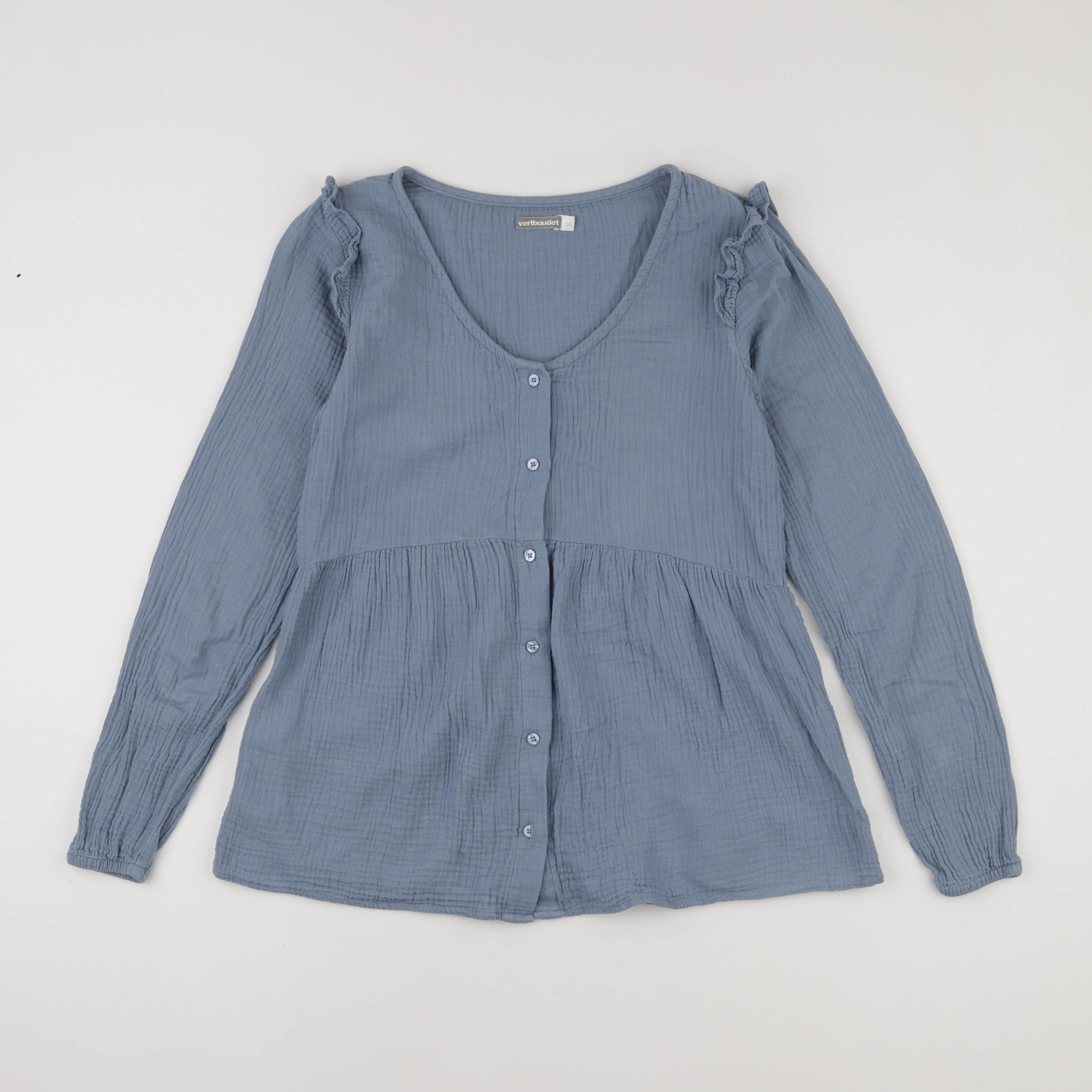 Vertbaudet - blouse allaitement, grossesse bleu - 34