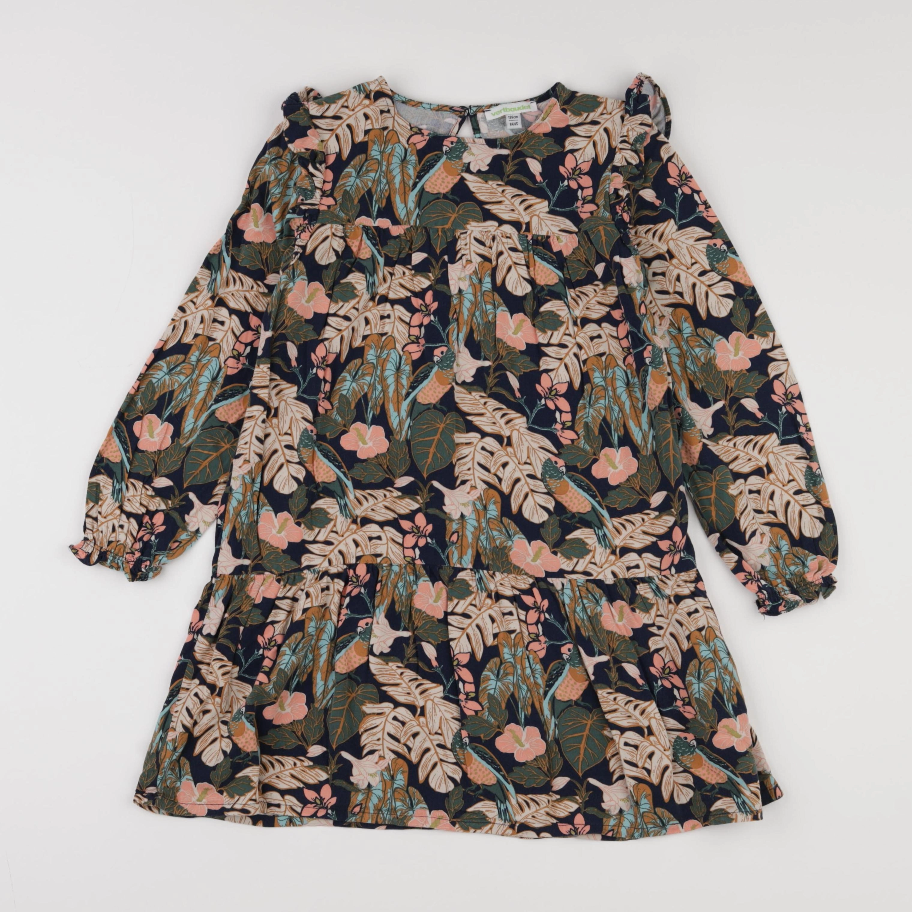 Vertbaudet - robe multicolore - 8 ans
