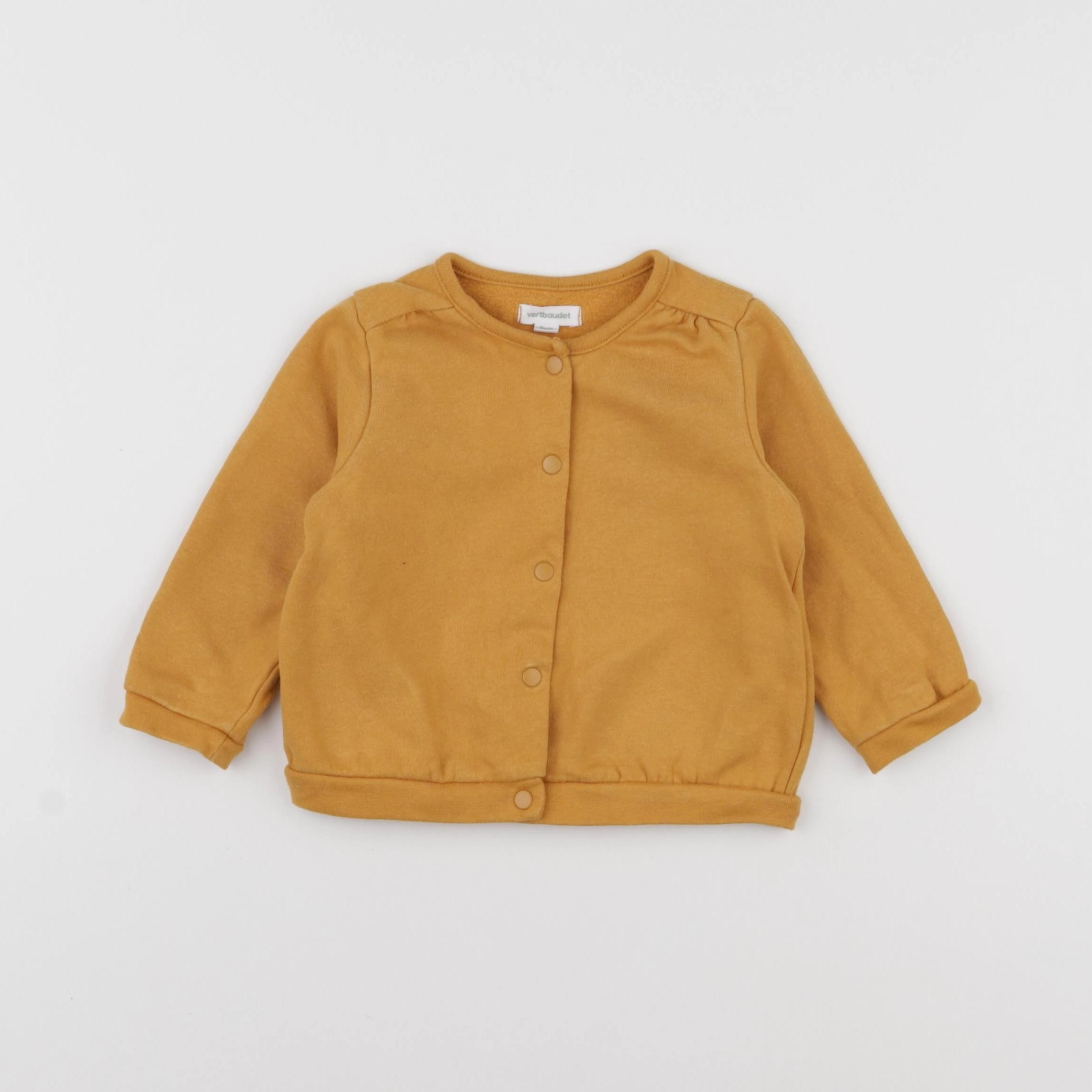 Vertbaudet - sweat jaune - 18 mois