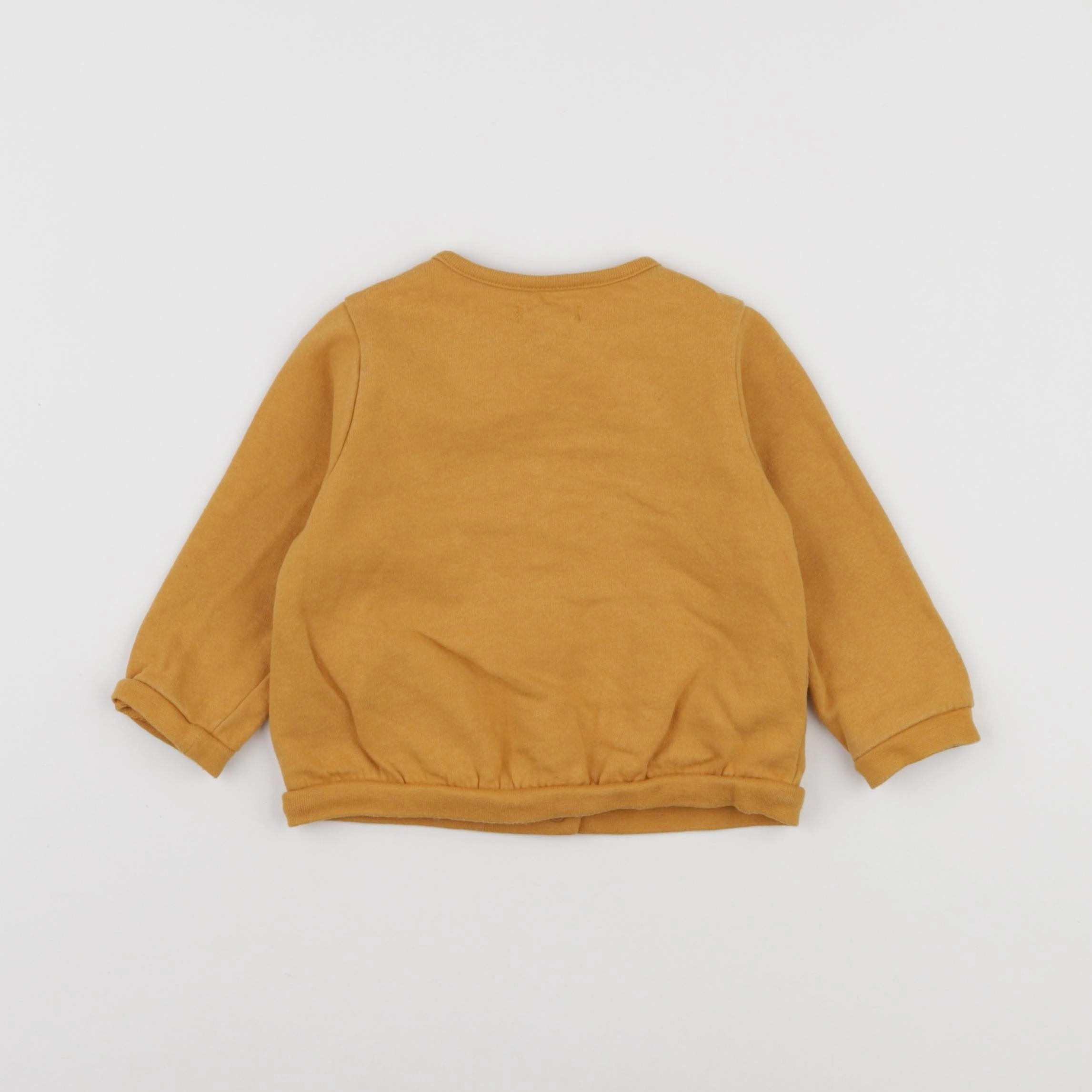 Vertbaudet - sweat jaune - 18 mois