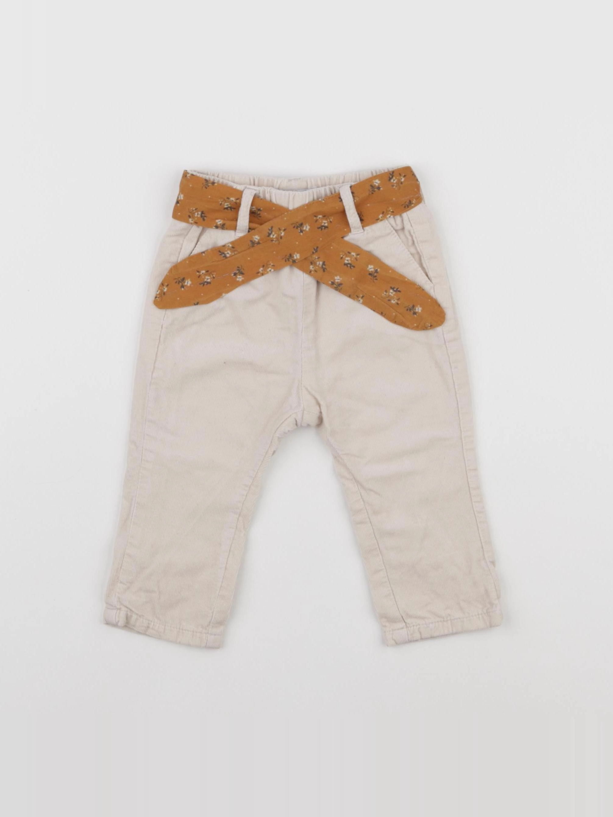 Vertbaudet - pantalon blanc - 6 mois