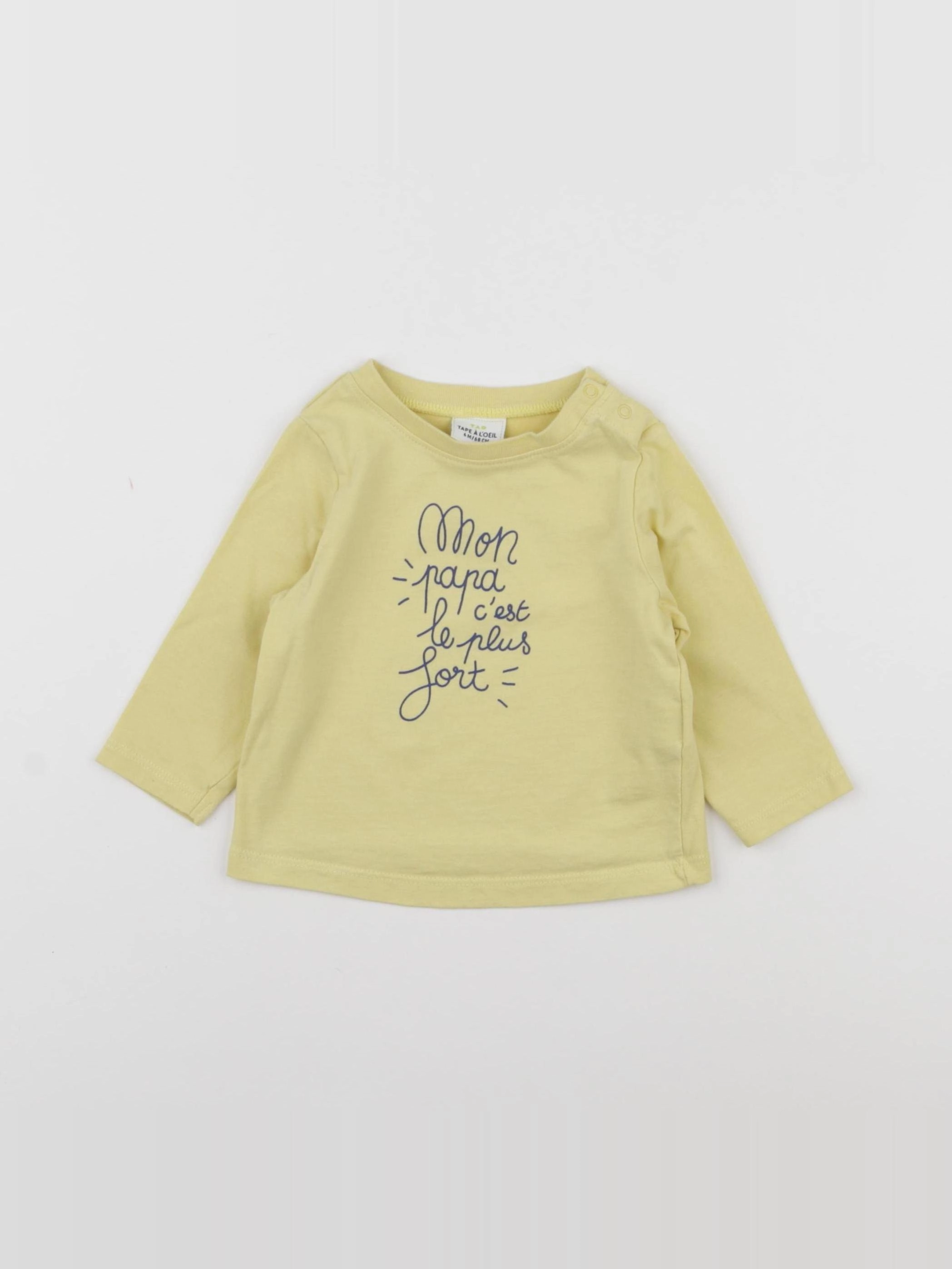 Tape à l'oeil - tee-shirt jaune - 6 mois