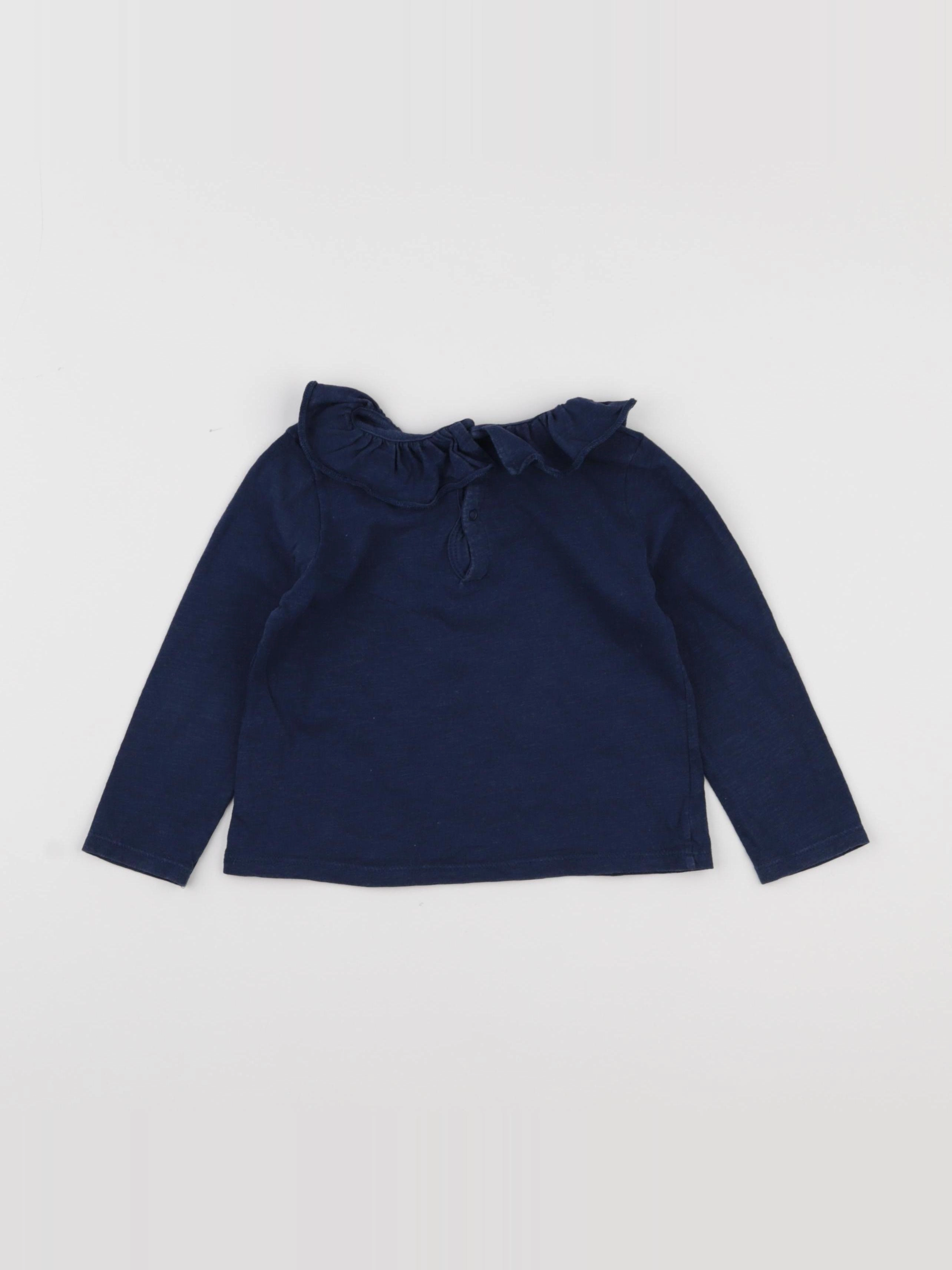 Petit Bateau - tee-shirt bleu - 36 mois
