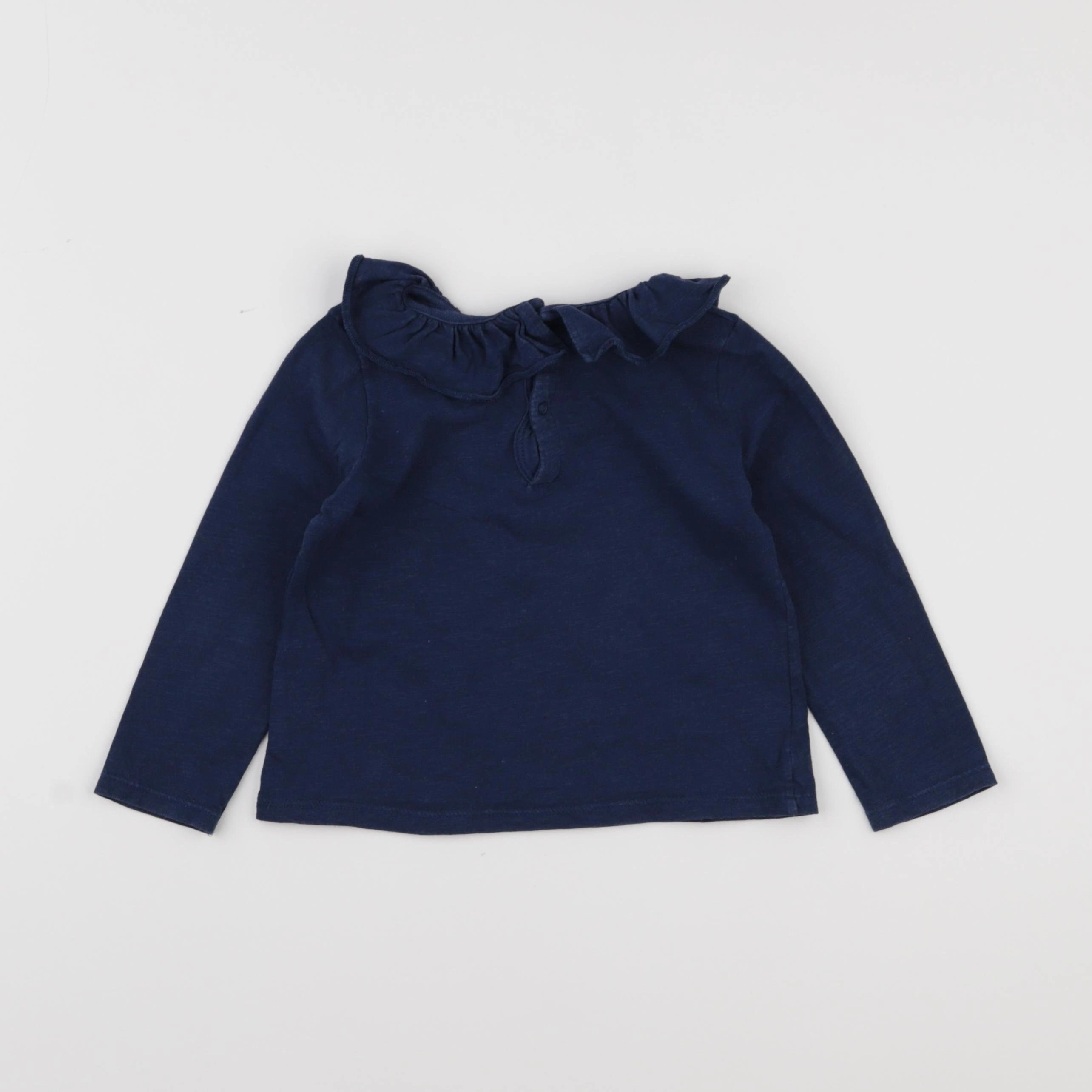 Petit Bateau - tee-shirt bleu - 36 mois