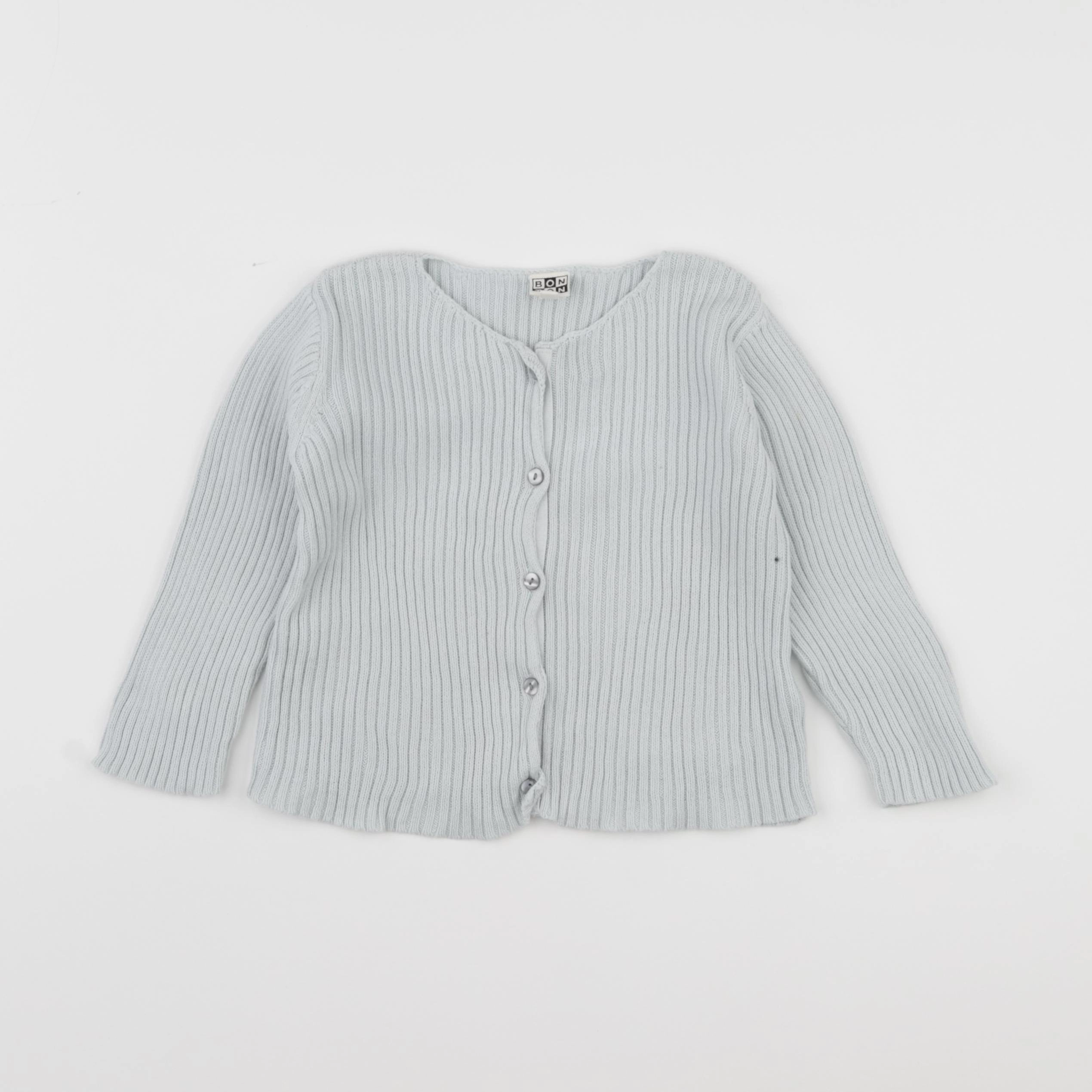 Bonton - gilet bleu - 2 ans