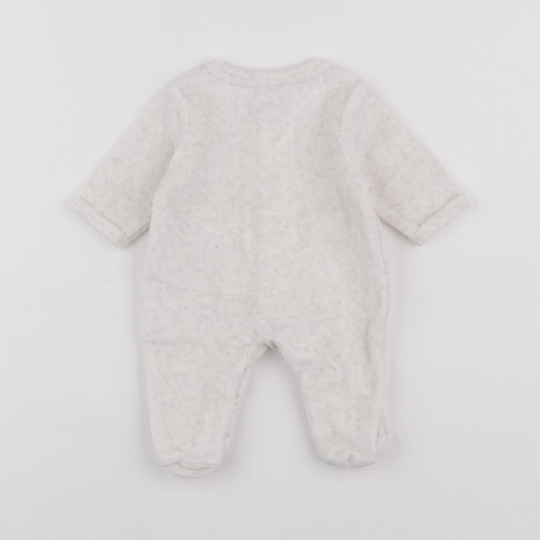 Vertbaudet - pyjama velours beige - 0 mois