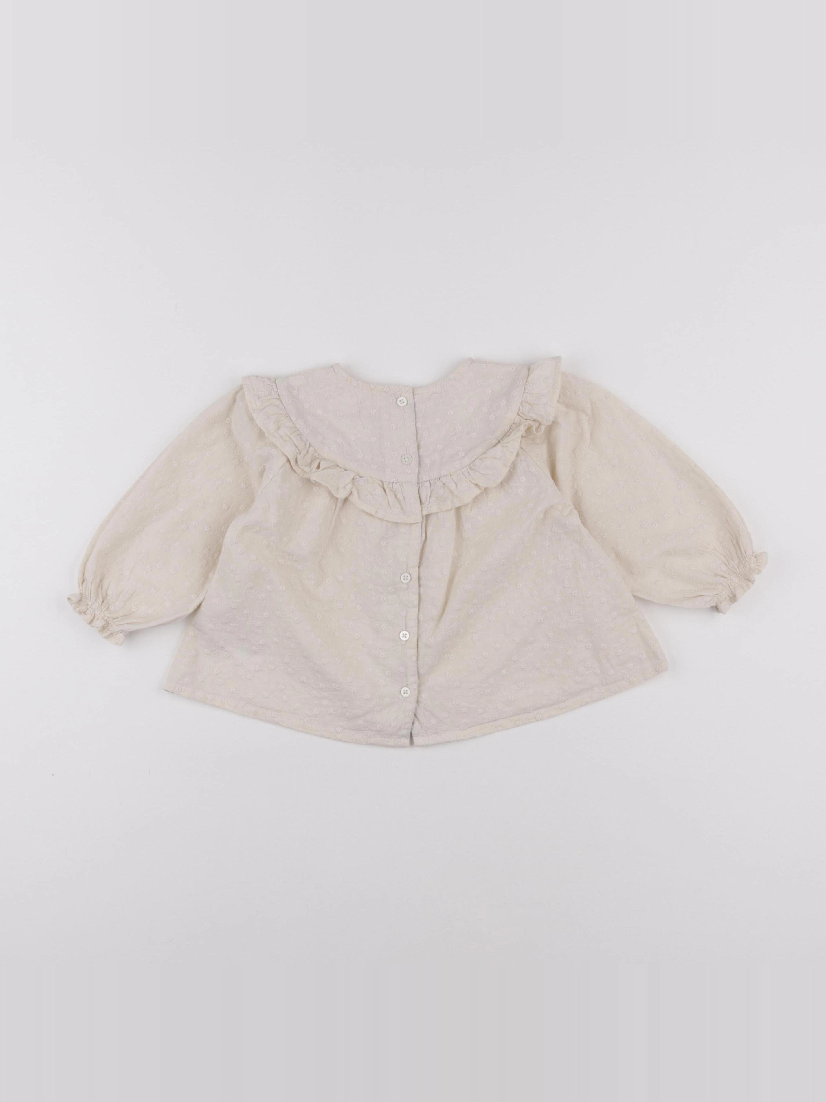 Vertbaudet - blouse beige - 18 mois