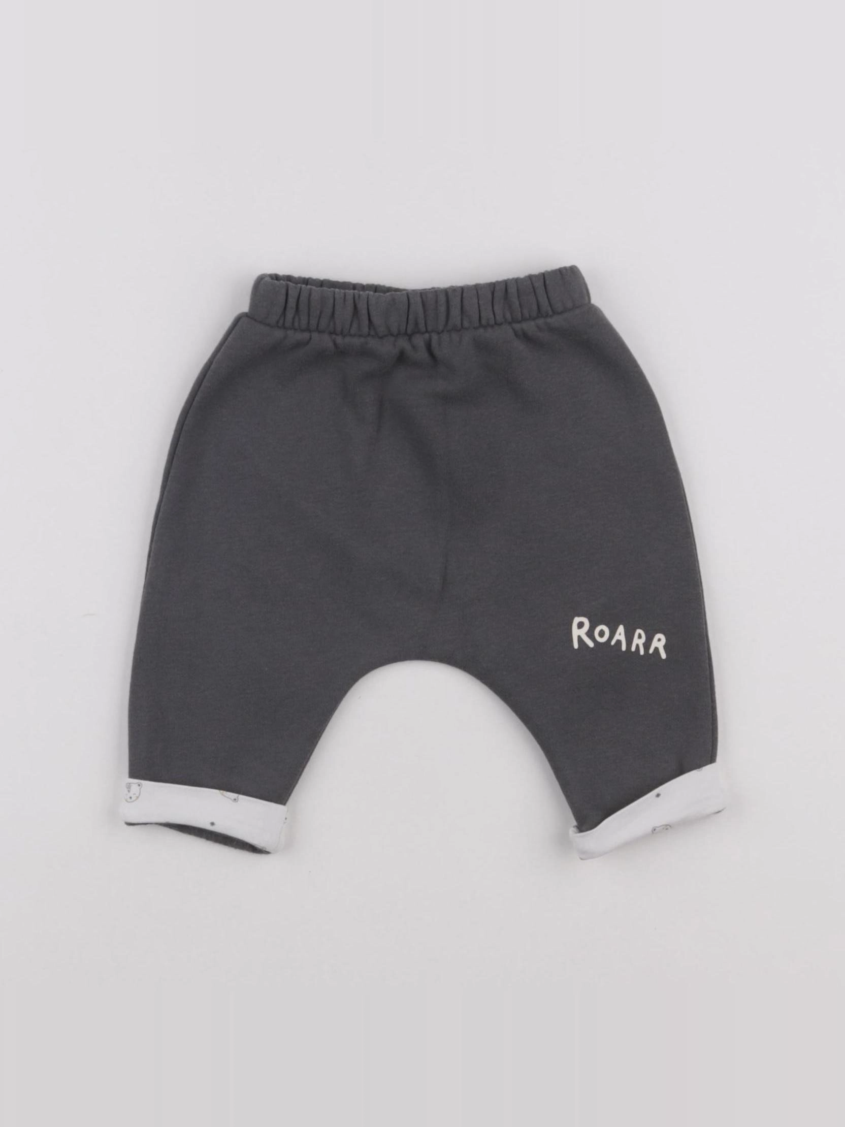 Vertbaudet - pantalon gris - 1 mois