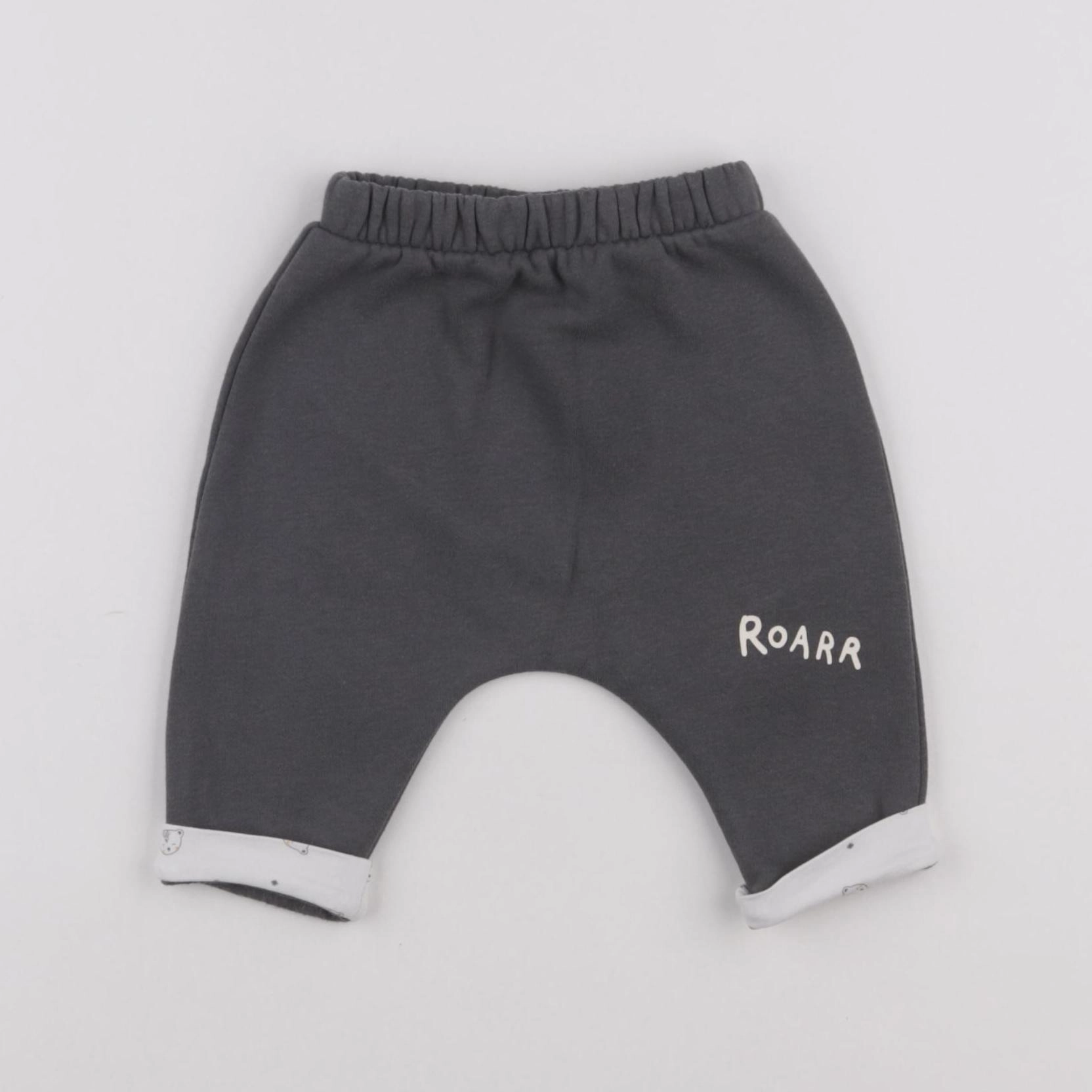 Vertbaudet - pantalon gris - 1 mois