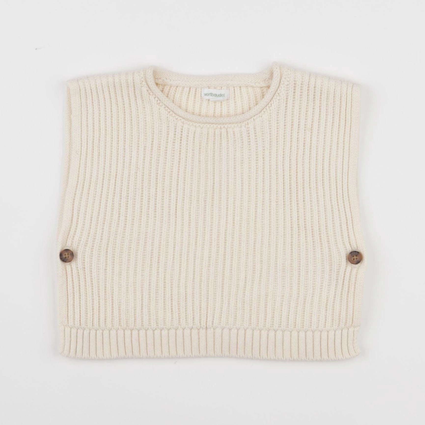 Vertbaudet - pull beige - 12 mois