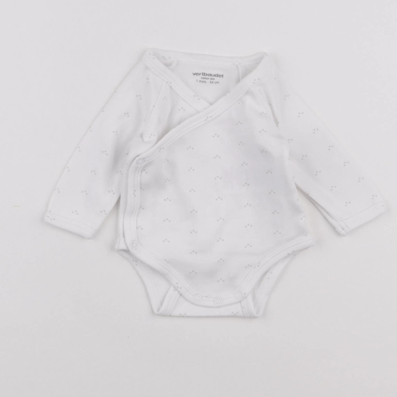 Vertbaudet - body blanc - 1 mois