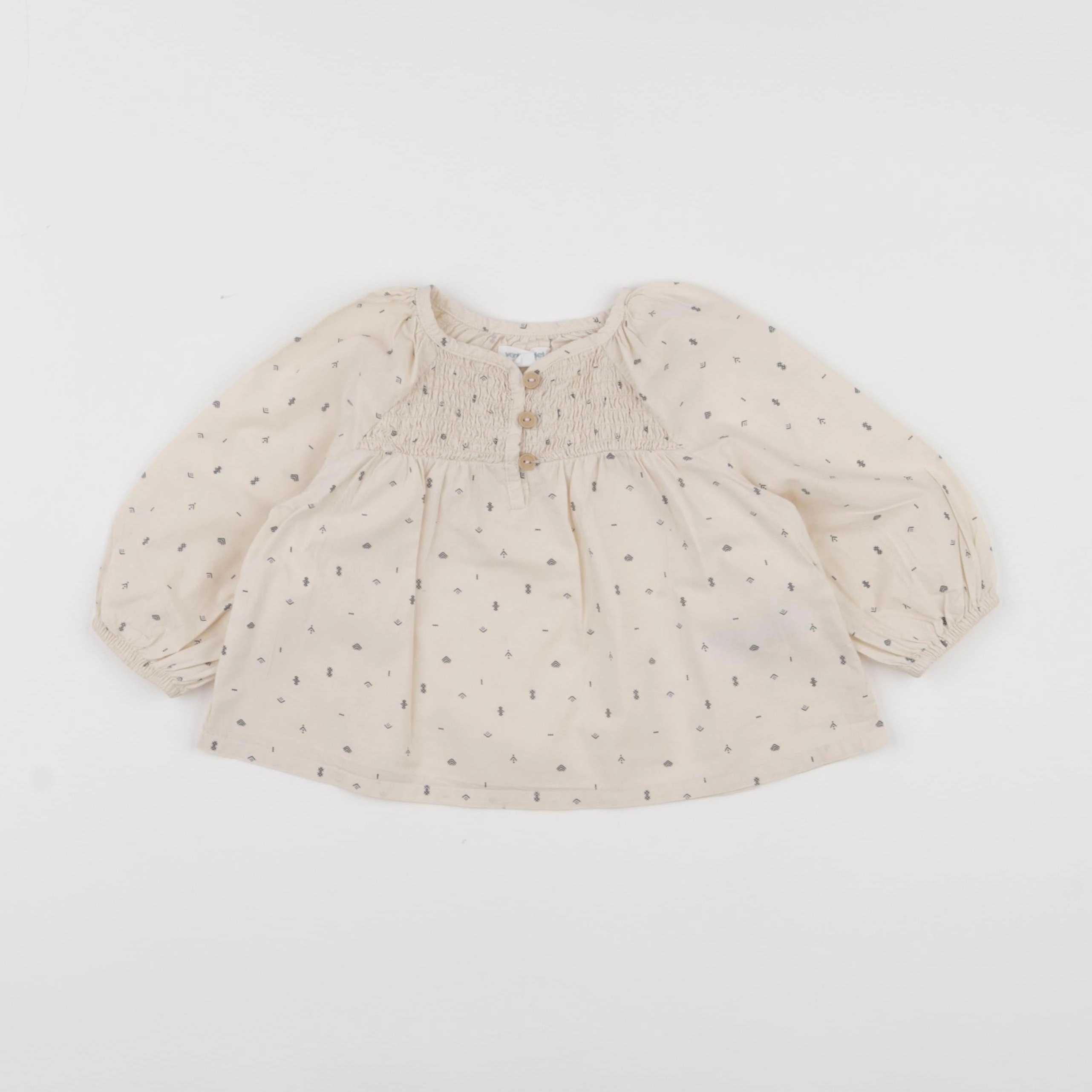 Vertbaudet - blouse beige - 12 mois