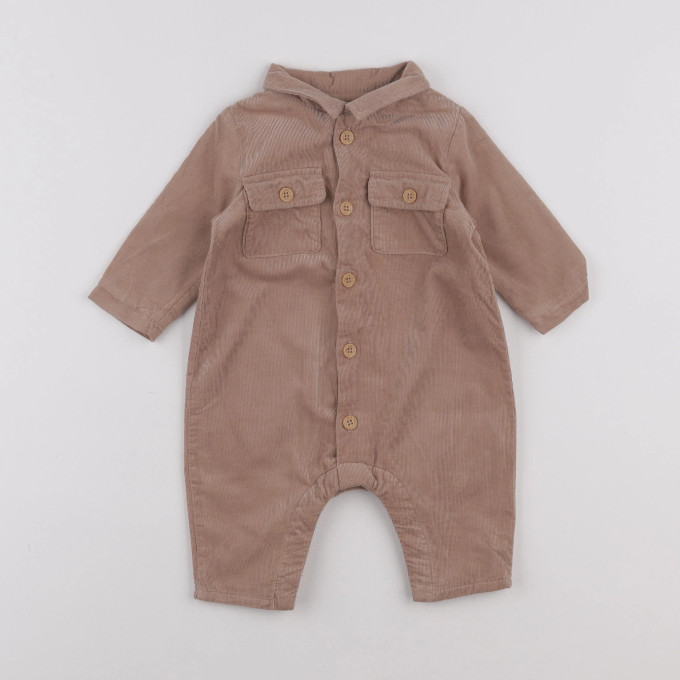 Vertbaudet - combinaison marron - 3 mois