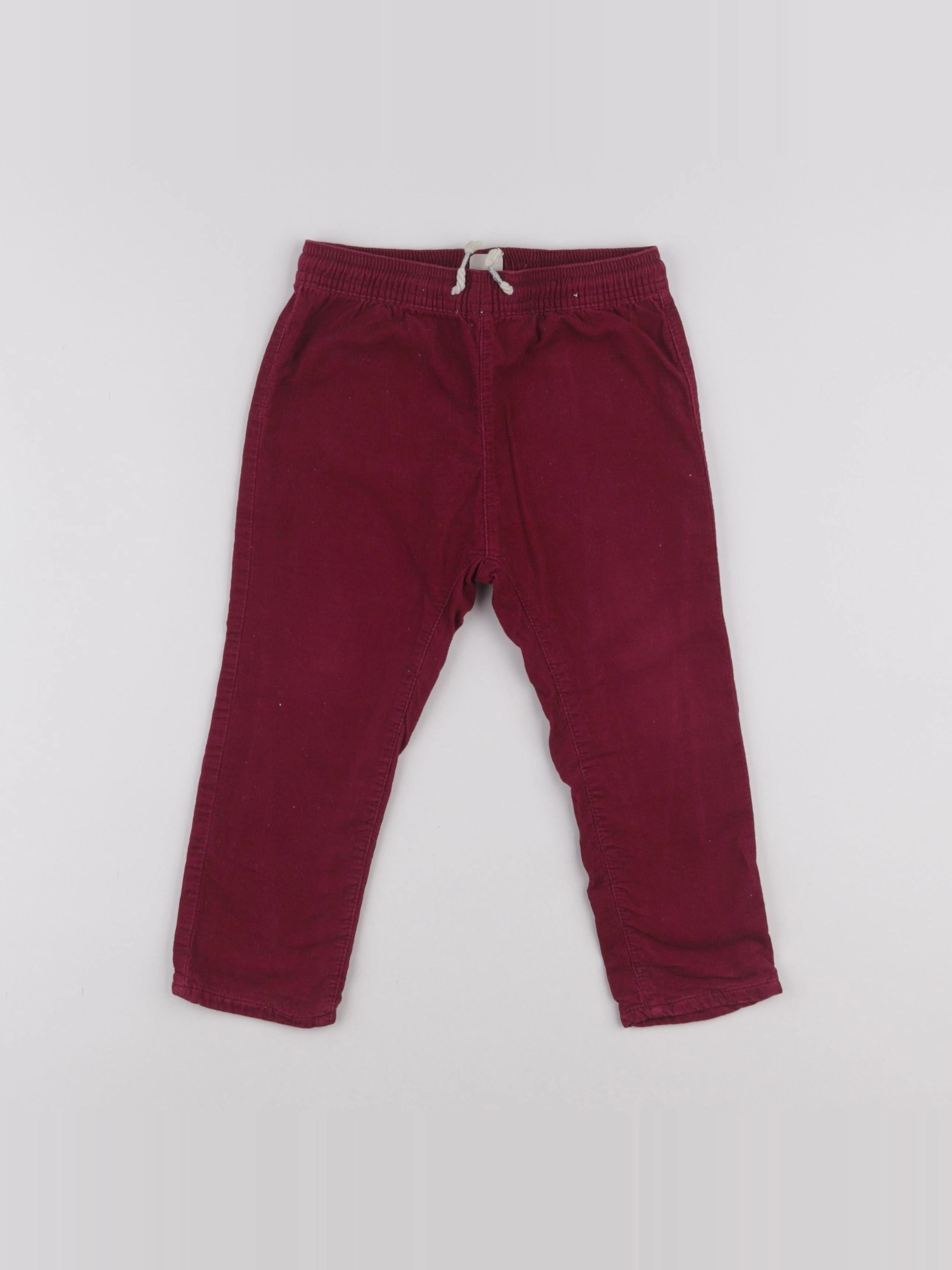 H&M - pantalon doublé rouge - 18/24 mois