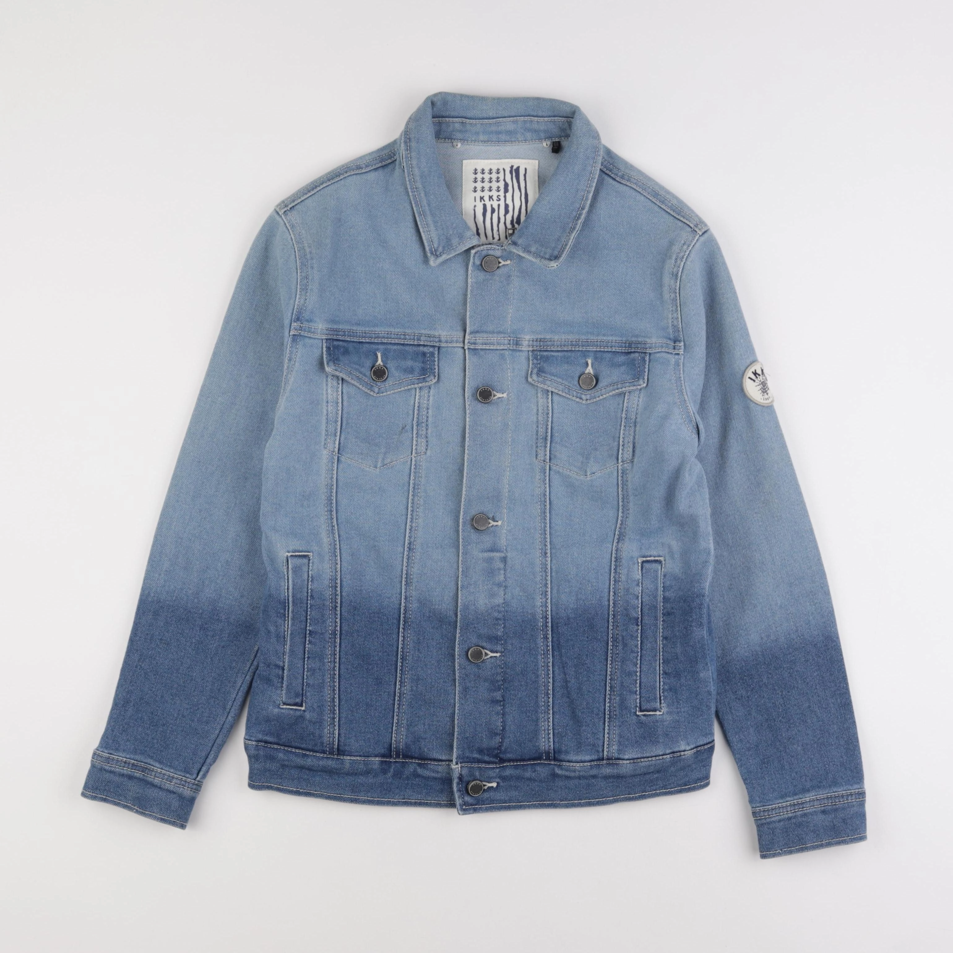 IKKS - veste imprimé au dos bleu - 12 ans