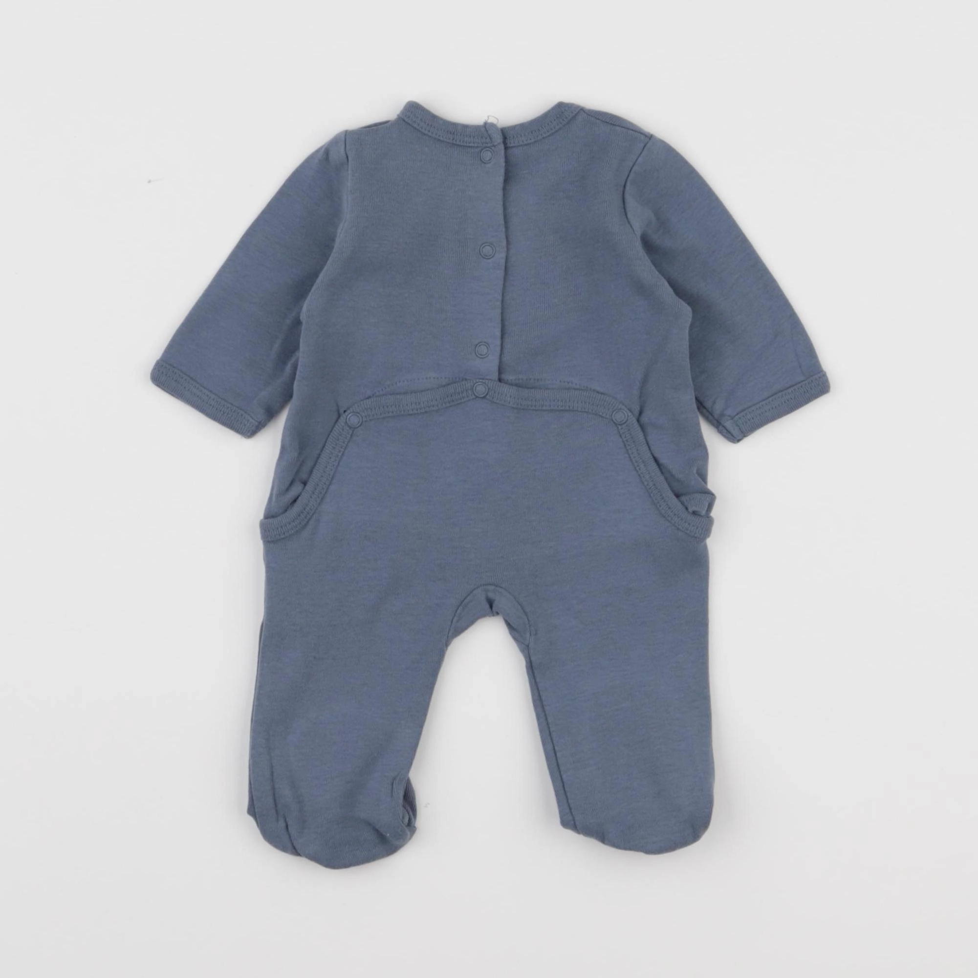 Vertbaudet - pyjama coton bleu - 1 mois