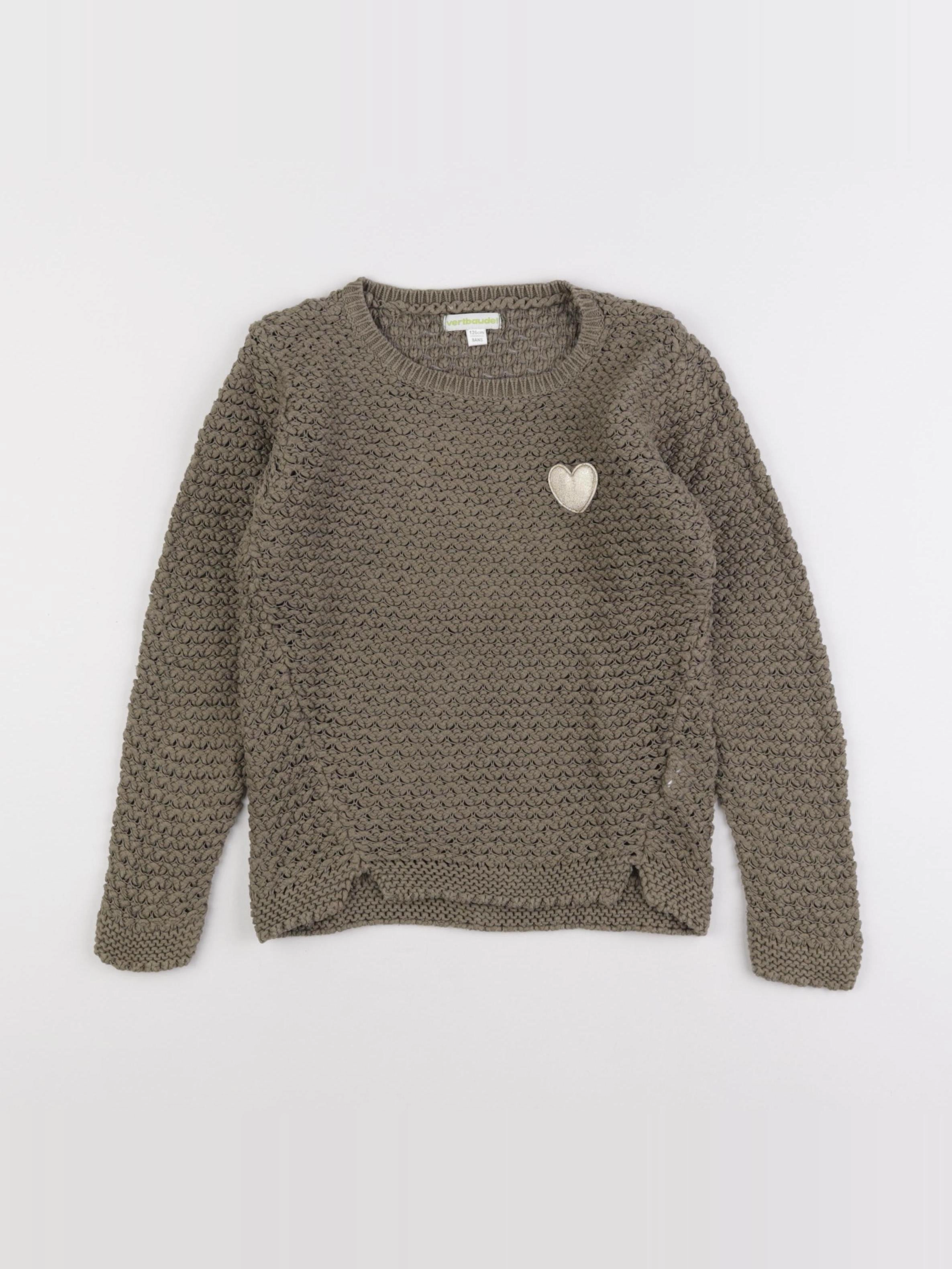 Vertbaudet - pull vert - 8 ans