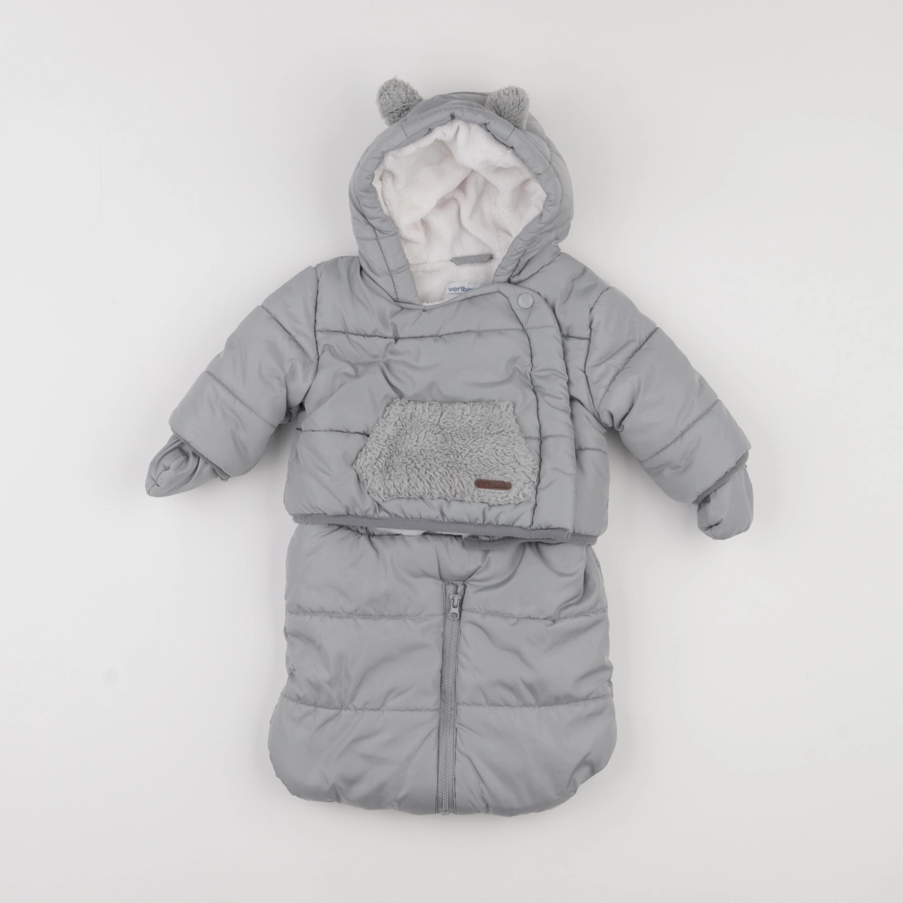 Vertbaudet - combi-pilote gris - 1 mois