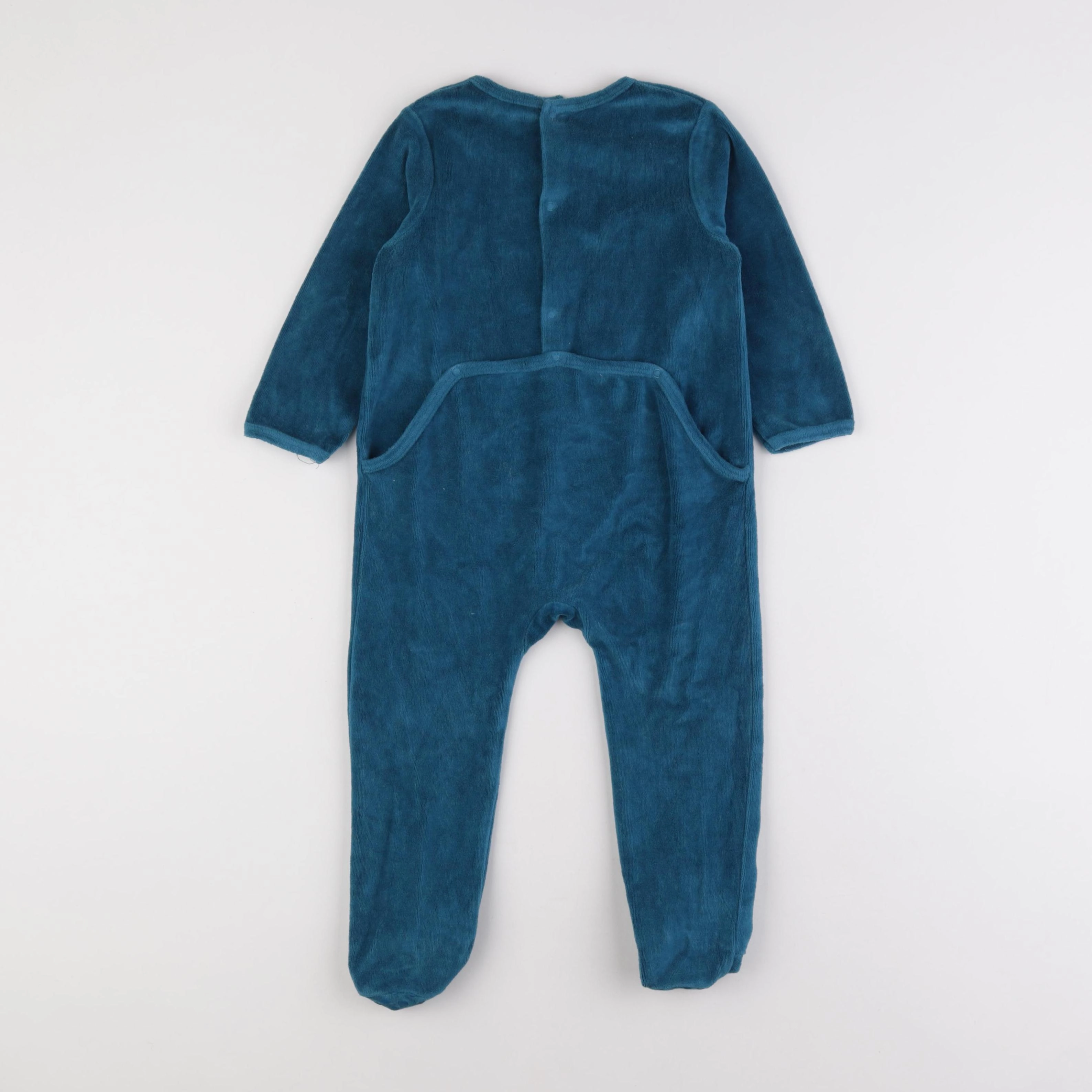 Vertbaudet - pyjama velours bleu - 2 ans