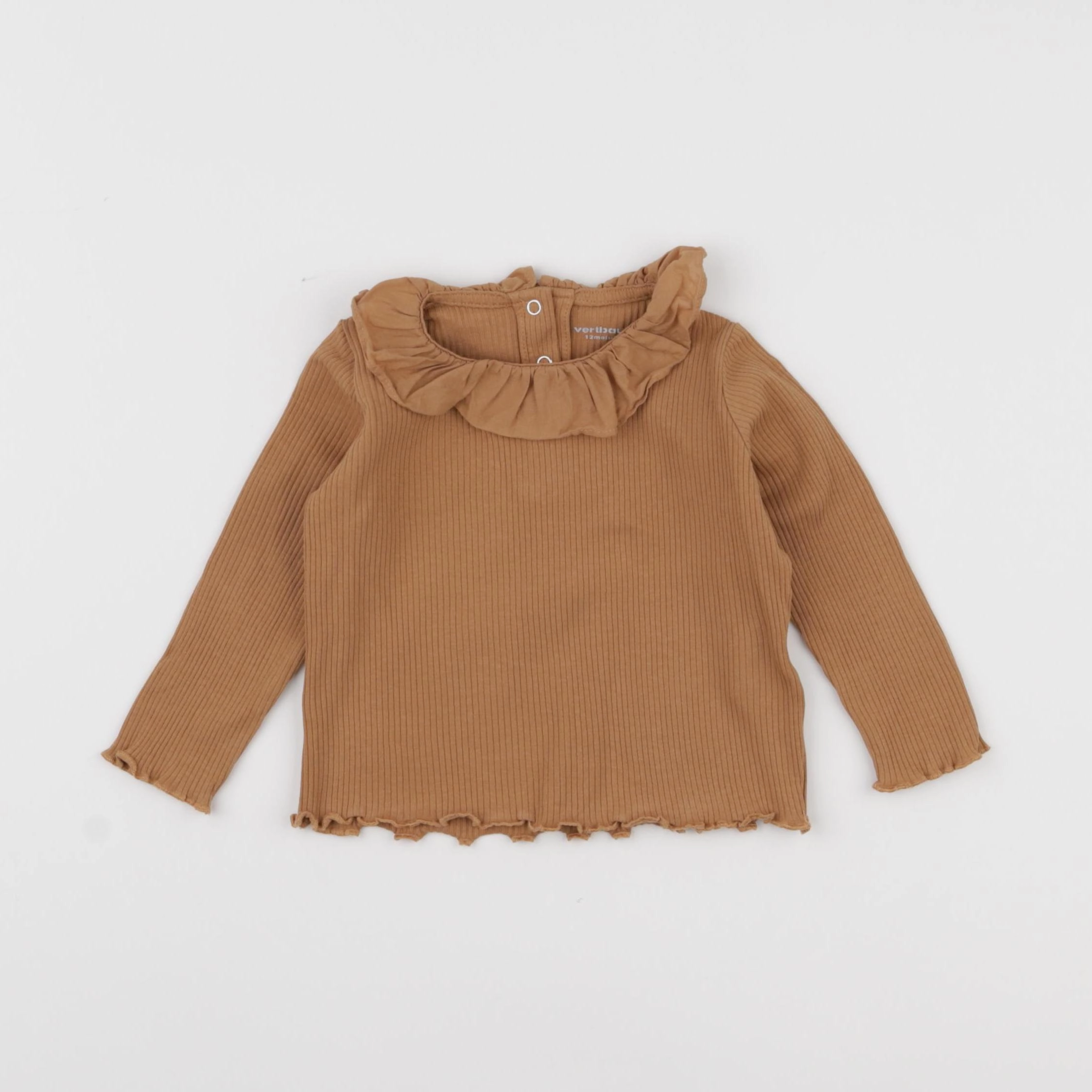 Vertbaudet - tee-shirt marron - 12 mois