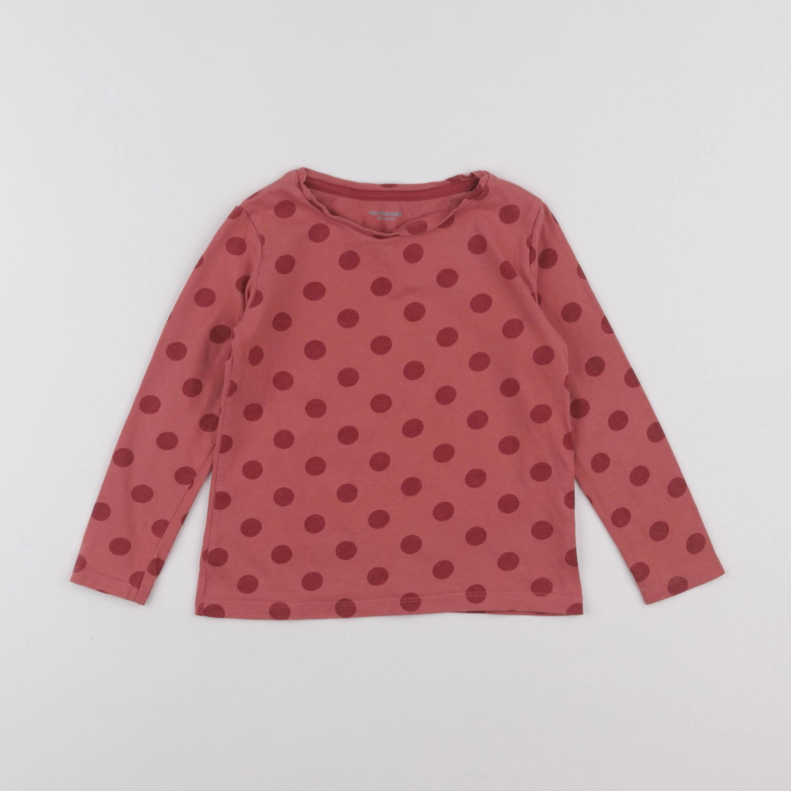 Vertbaudet - tee-shirt rouge, rose - 4 ans