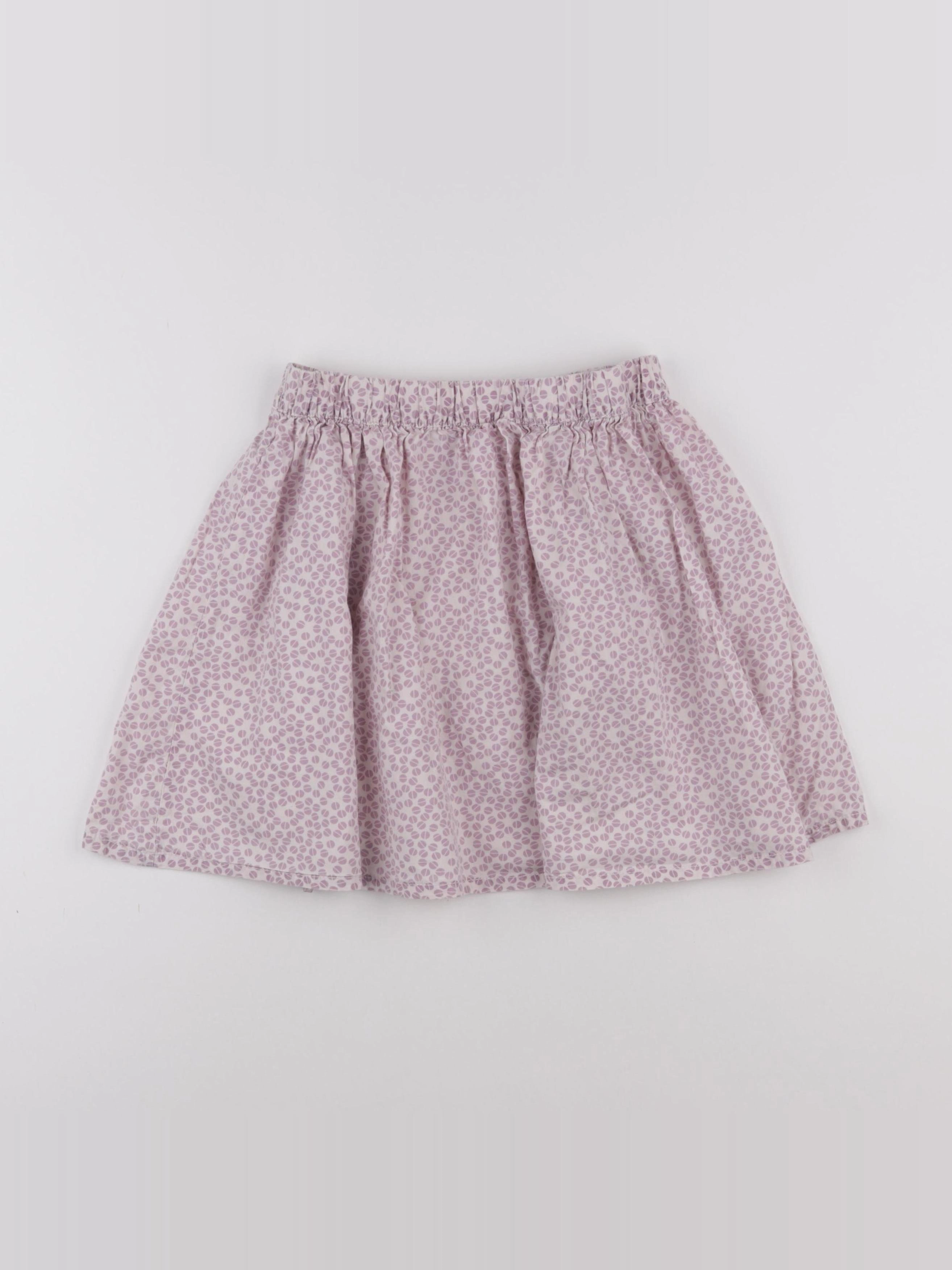 Vertbaudet - jupe blanc, violet - 10 ans