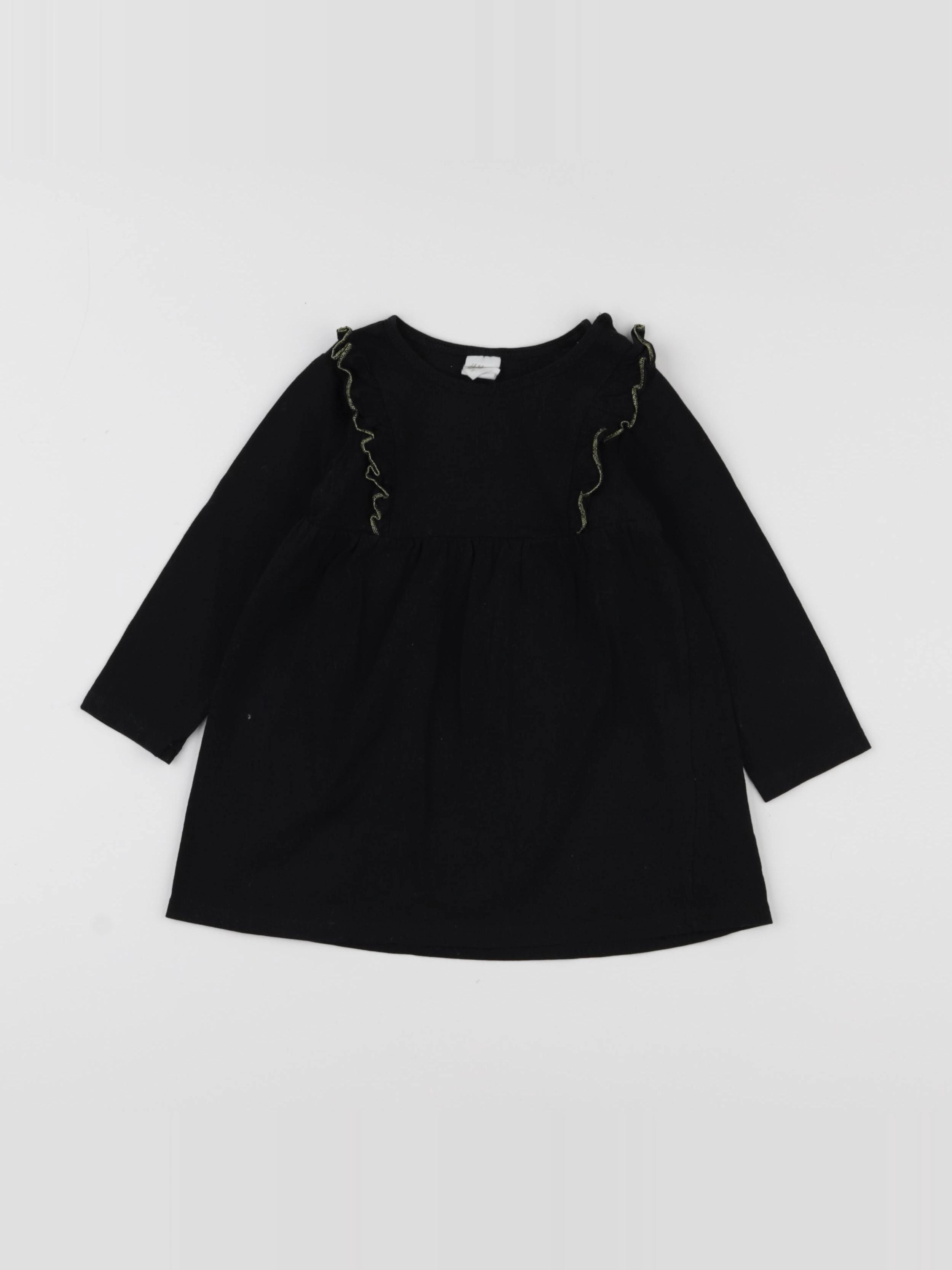 H&M - robe noir - 9/12 mois