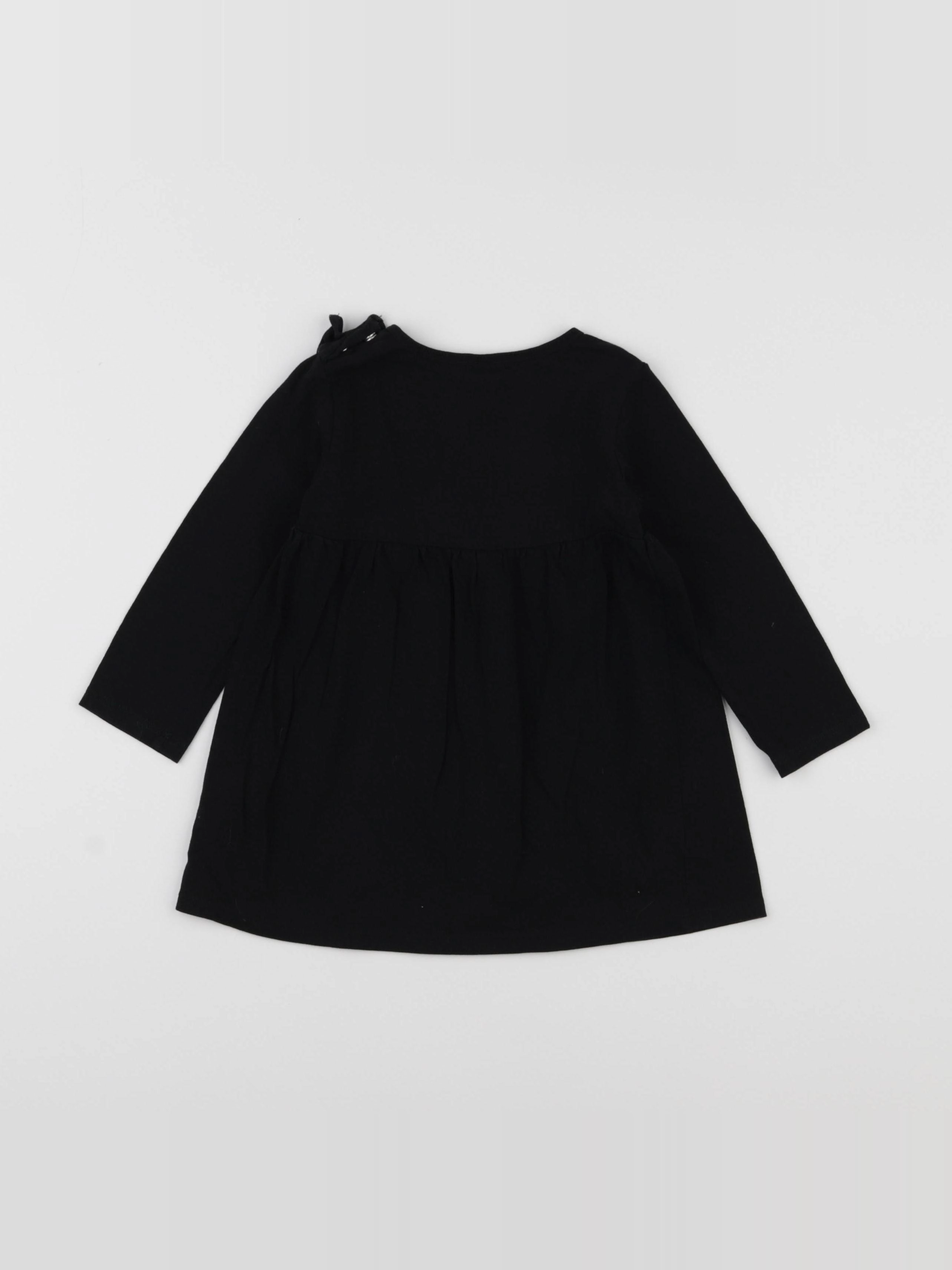 H&M - robe noir - 9/12 mois