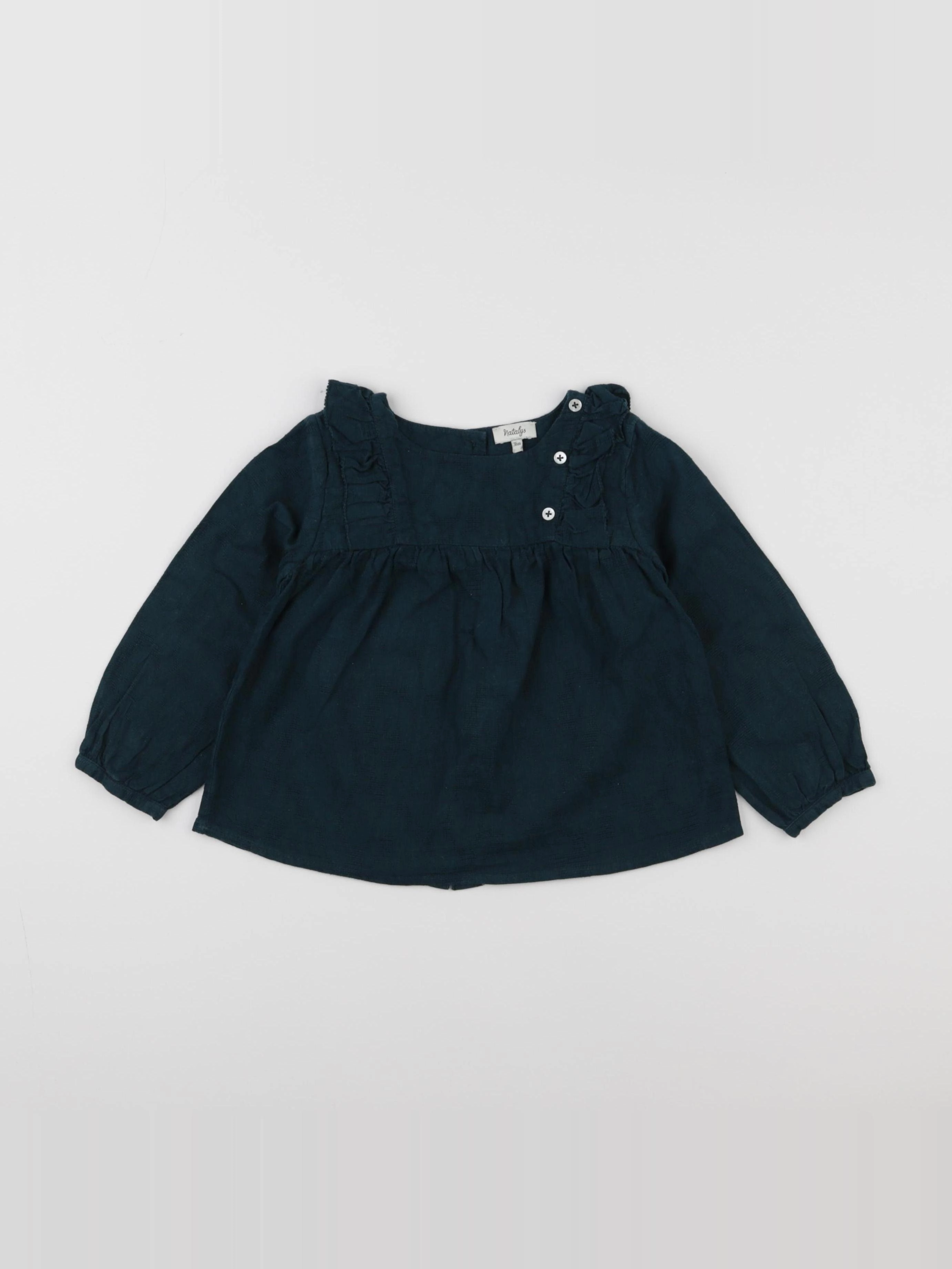 Natalys - blouse bleu - 36 mois