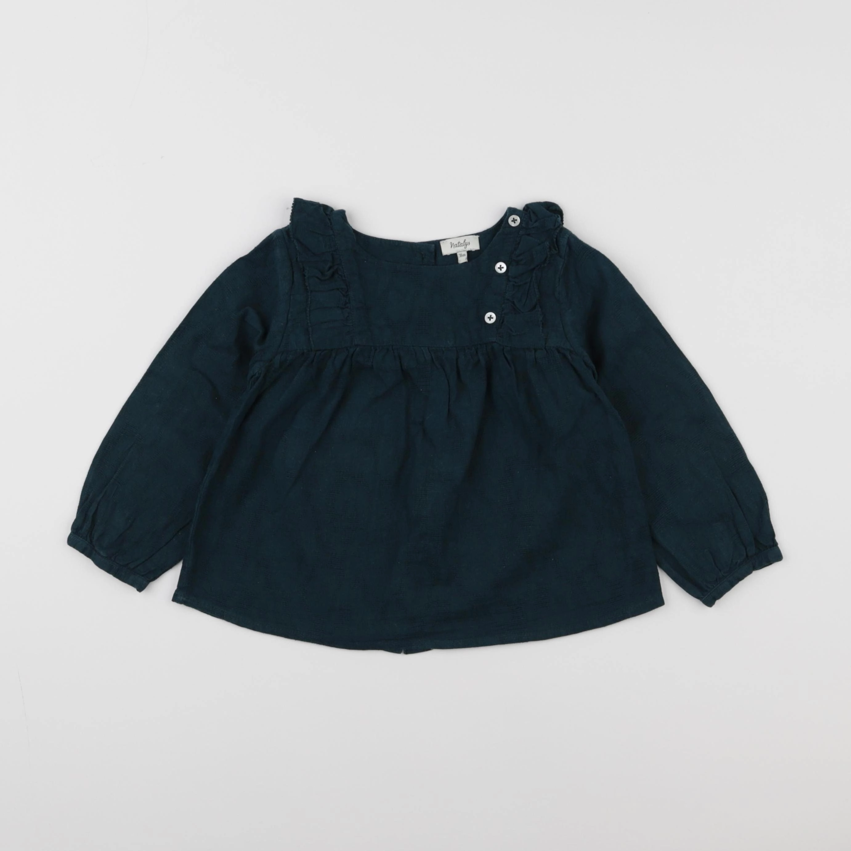 Natalys - blouse bleu - 36 mois