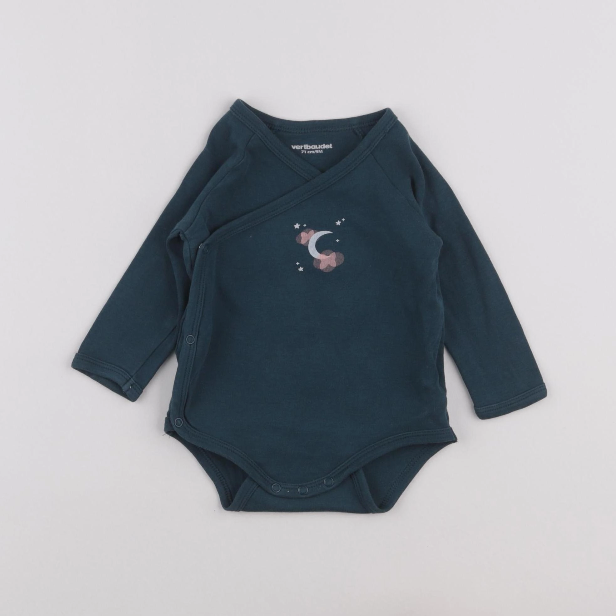 Vertbaudet - body bleu - 9 mois