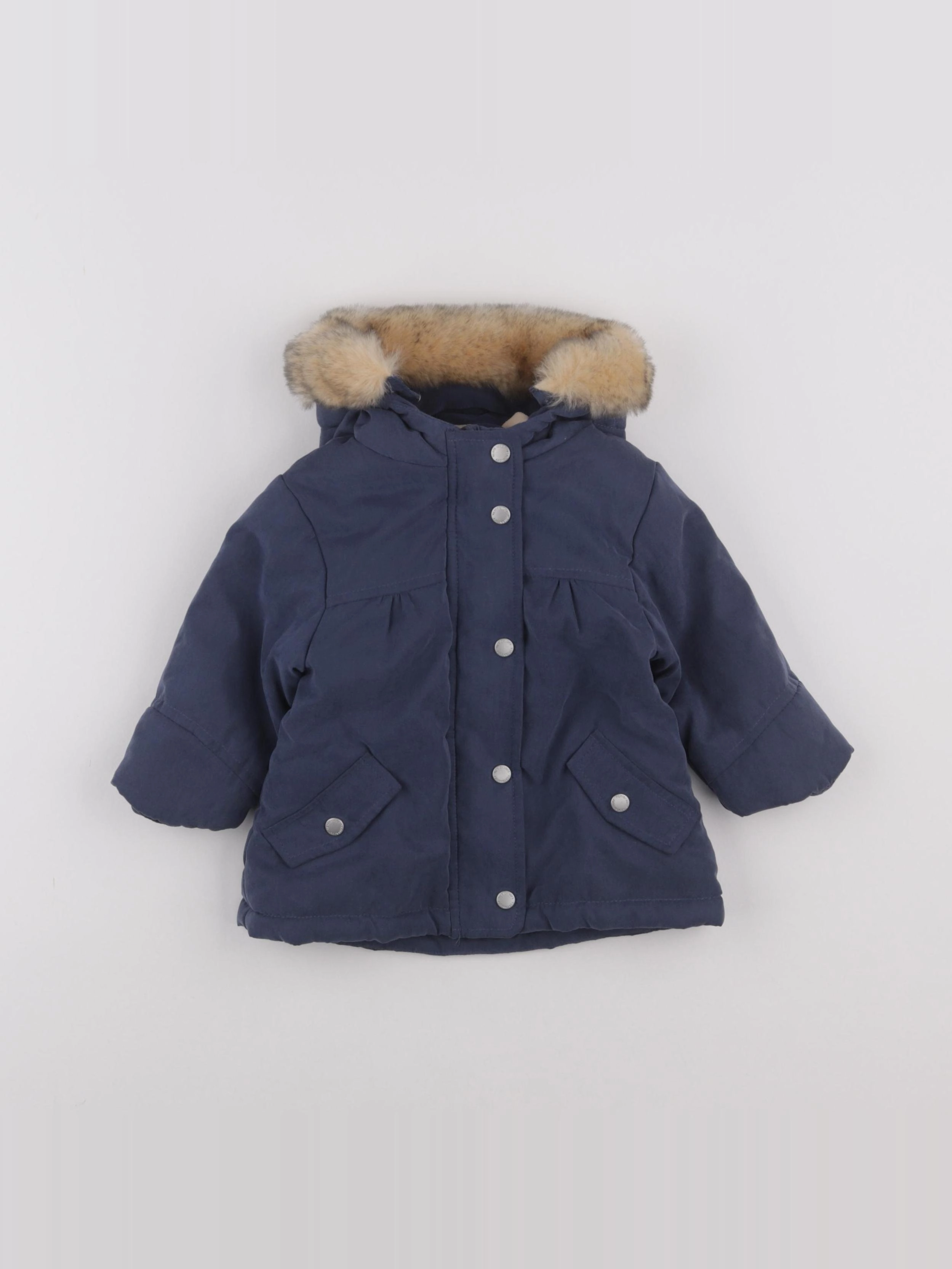 Vertbaudet - parka bleu - 9 mois